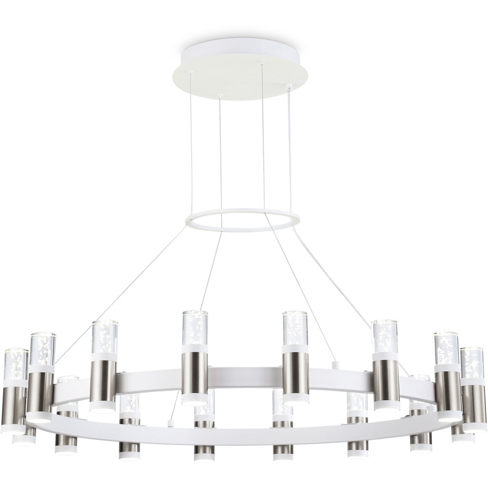 Изображение товара Люстра подвесная светодиодная Ambrella Comfort fl6208 28 м² теплый белый (желтый) свет цвет бесцветный/прозрачный