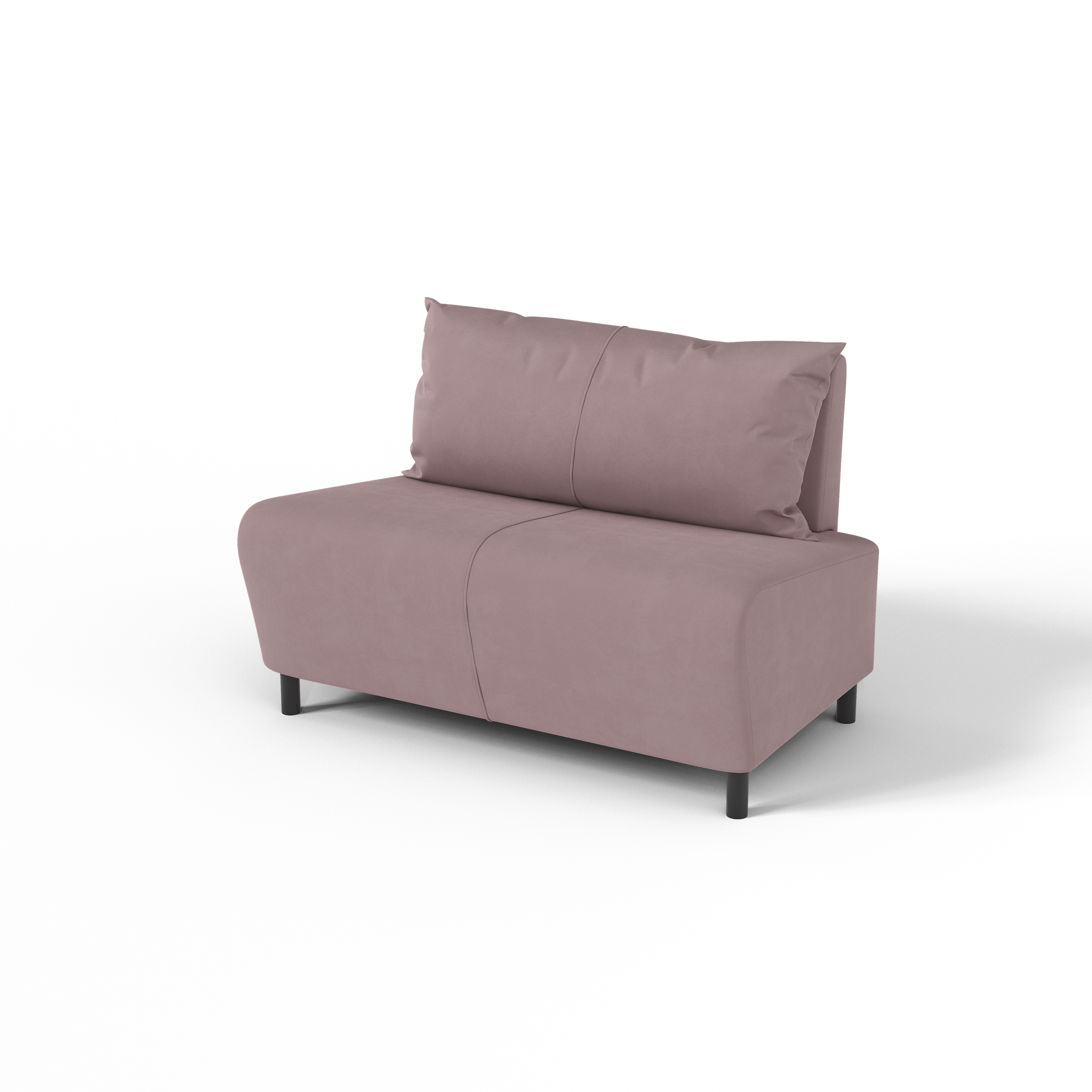 Изображение товара Диван Salon tron Twin divan_twin_07 100x67x64 см велюр цвет пыльная роза