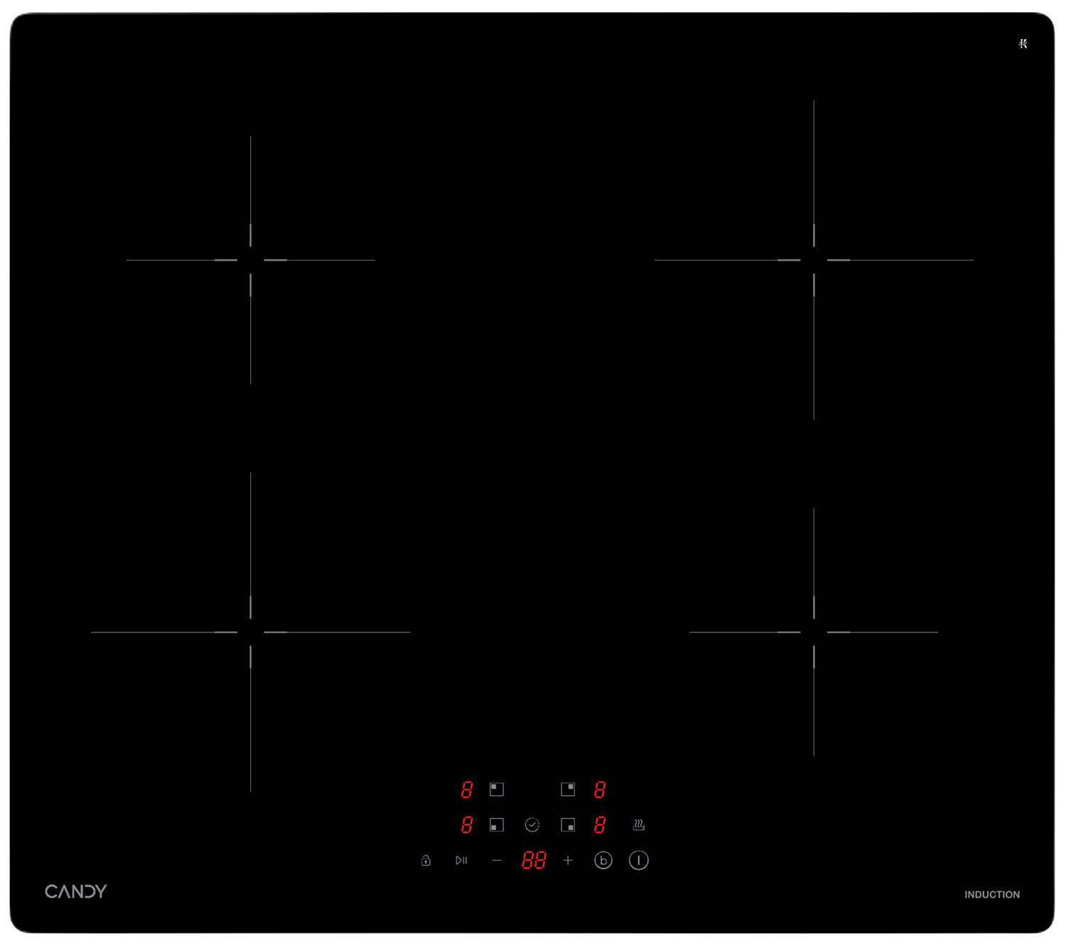 Изображение товара Электрическая варочная панель Candy CHXY64NB 59 см 4 конфорки цвет черный
