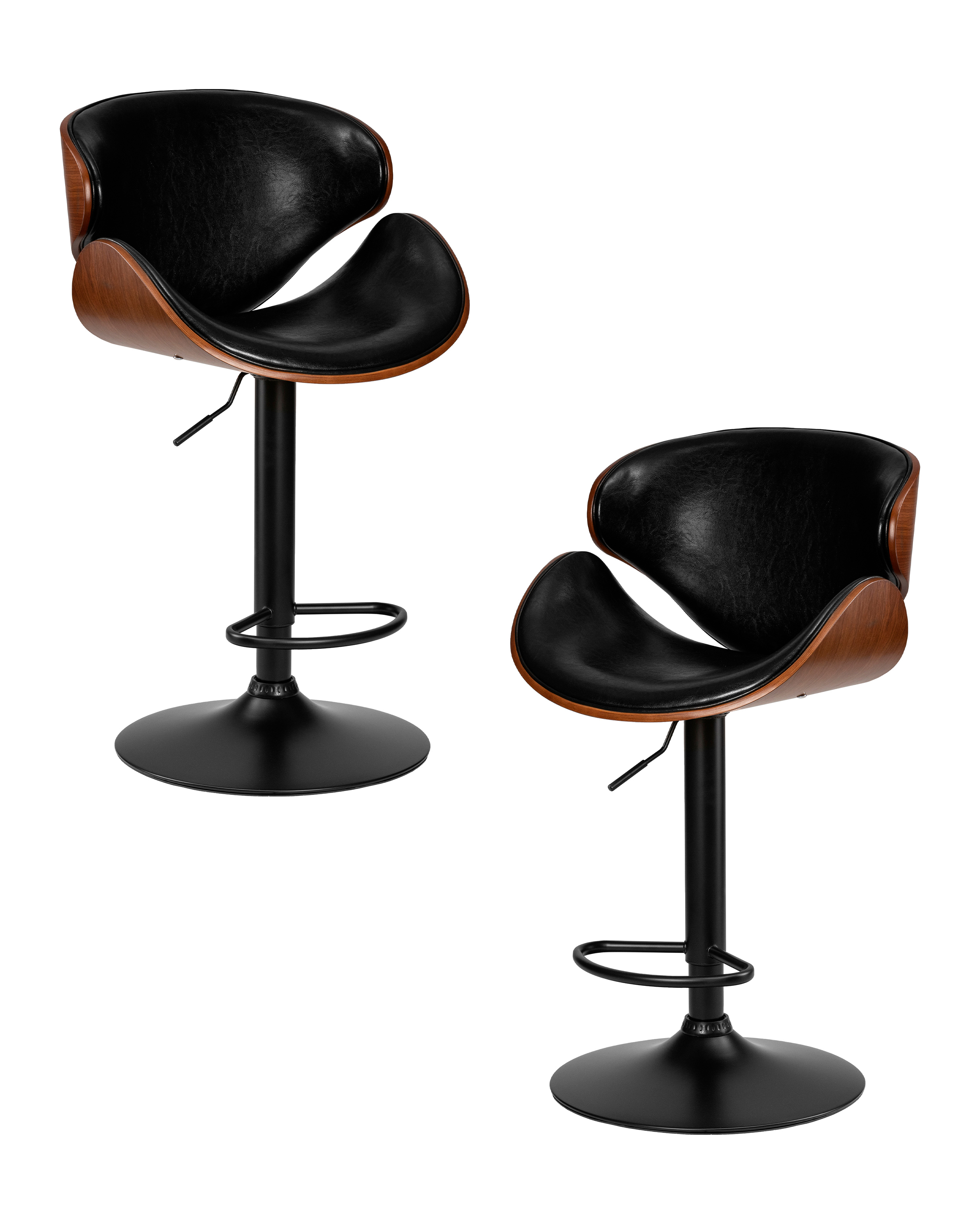 Изображение товара Комплект барных стульев 2 шт Dobrin Karter black lmz-4905 52x112x39 см цвет черный