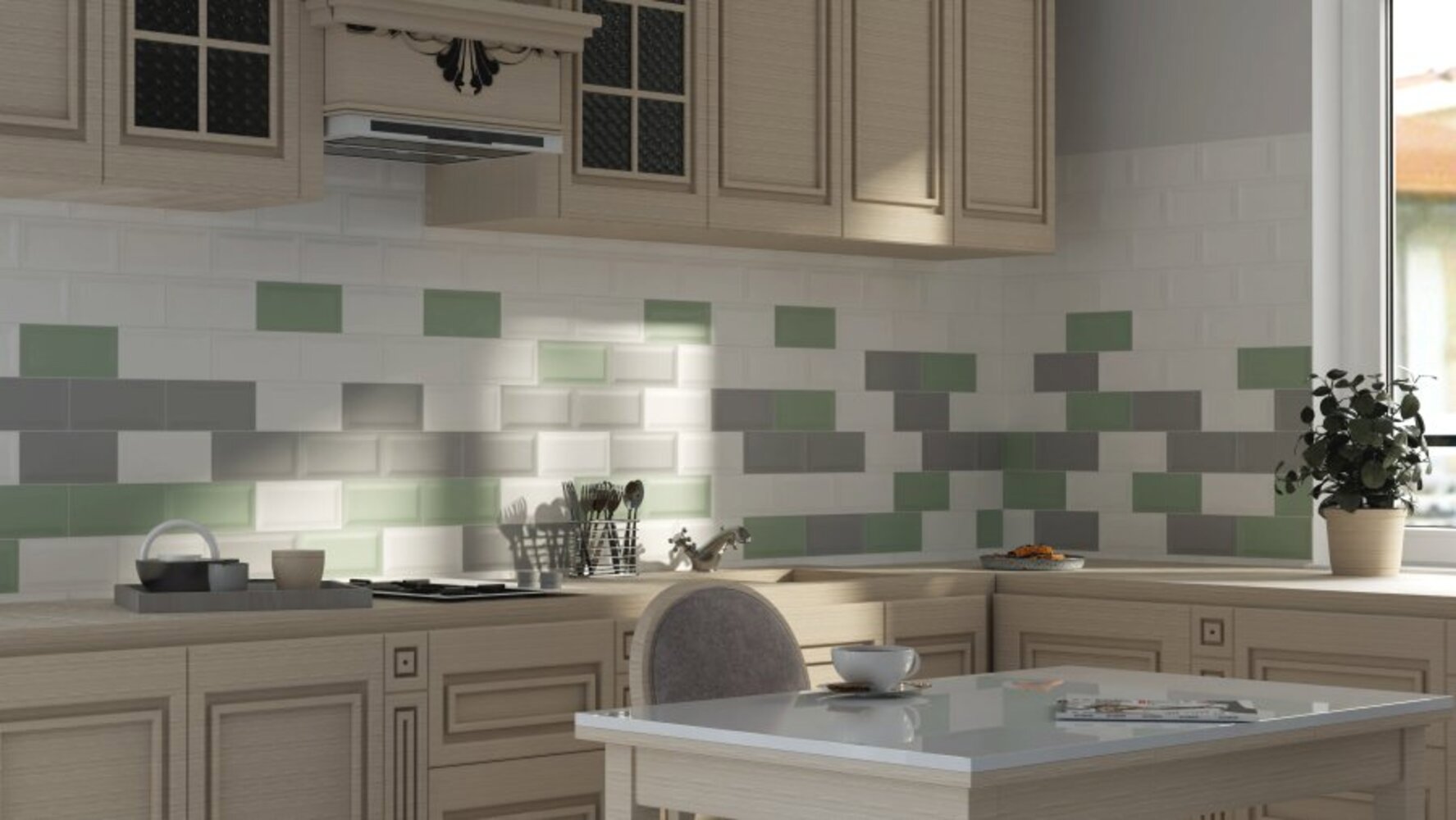 Изображение товара Керамическая плитка Modern ceramics Vernissage Mint 9.5x20 см