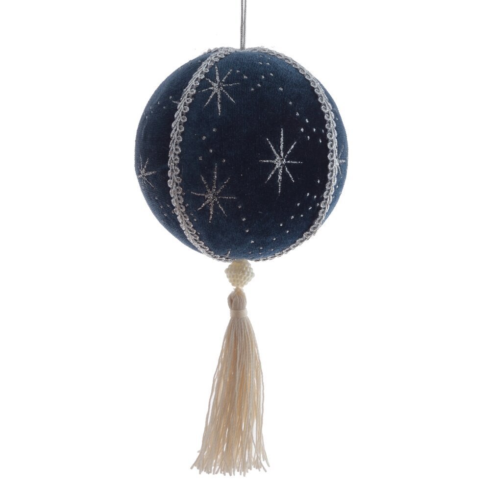 Изображение товара Елочная игрушка Звездный Шар 20 см в синем цвете для новогоднего декора