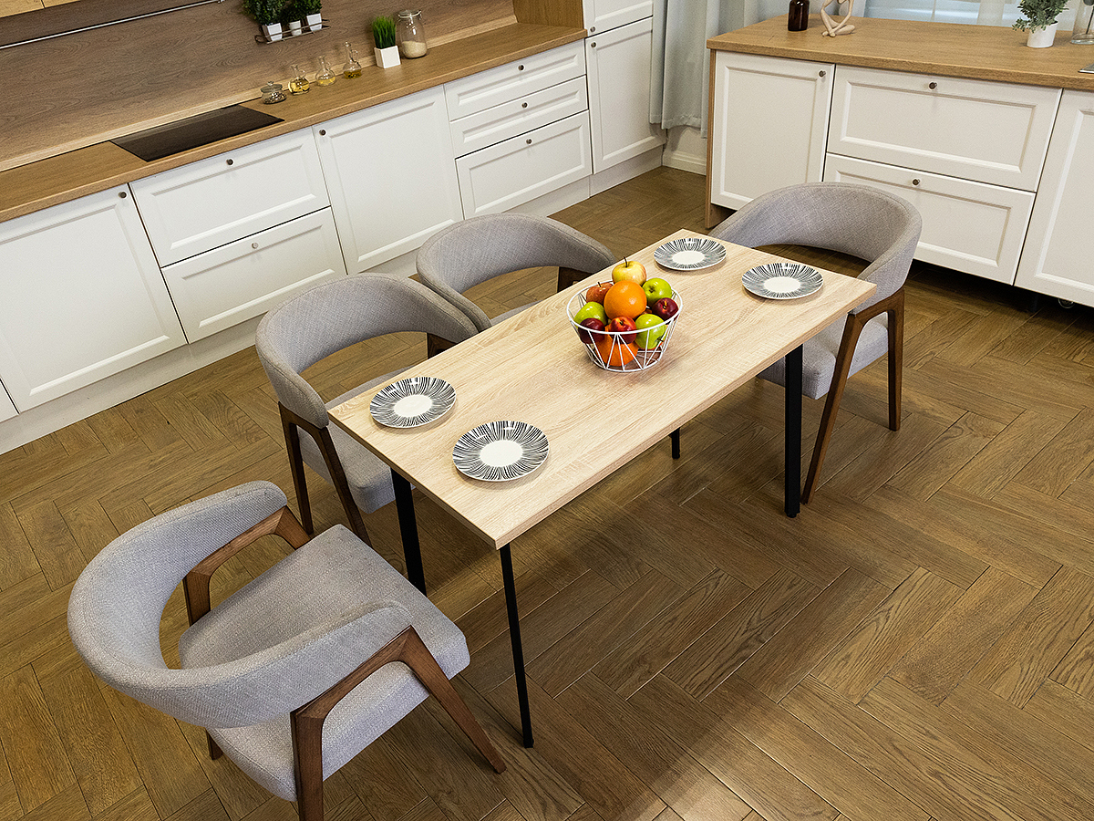Изображение товара Кухонный стол Diko Loft Delight Dining 120x60x75 см цвет дуб сонома Изображение товара Кухонный стол Diko Loft Delight Dining 120x60x75 см цвет дуб сонома