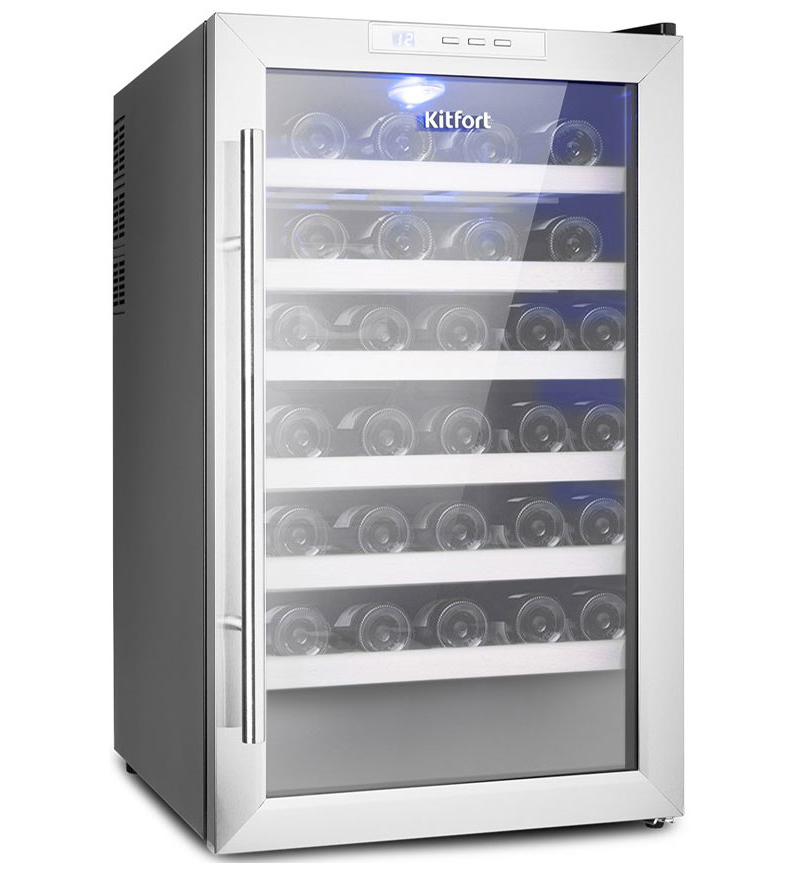Изображение товара Винный шкаф KITFORT 43x72.60x51 см 28 бутылок цвет белый