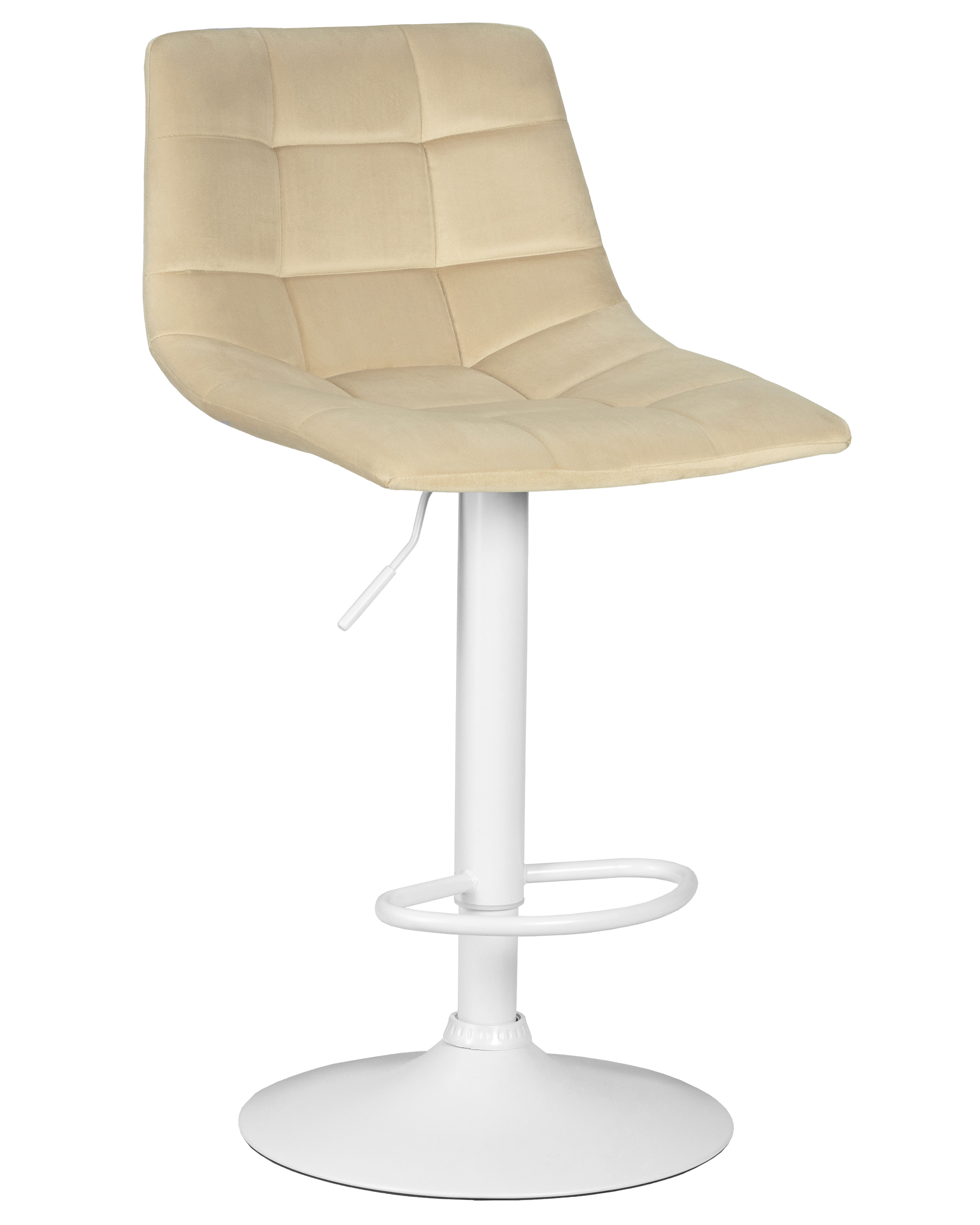Изображение товара Барный стул Dobrin Tailor white 11941 бежевый регулируемый вращающийся