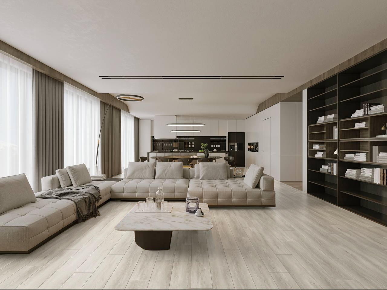 Изображение товара SPC плитка I-Floors Chamfer Дуб Онтарио 4 мм 2.23 м² водостойкое покрытие