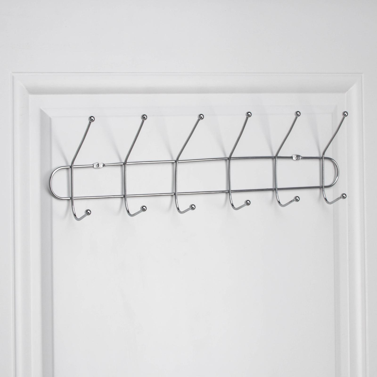Изображение товара Настенная вешалка ДОЛЯНА Блеск с 6 крючками серый серебристый