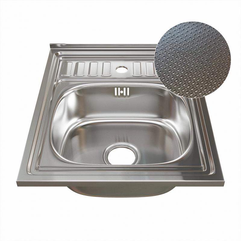 Изображение товара Мойка для кухни Mixline 0 555229 60x50 см глубина чаши 16 см нержавеющая сталь цвет сатин