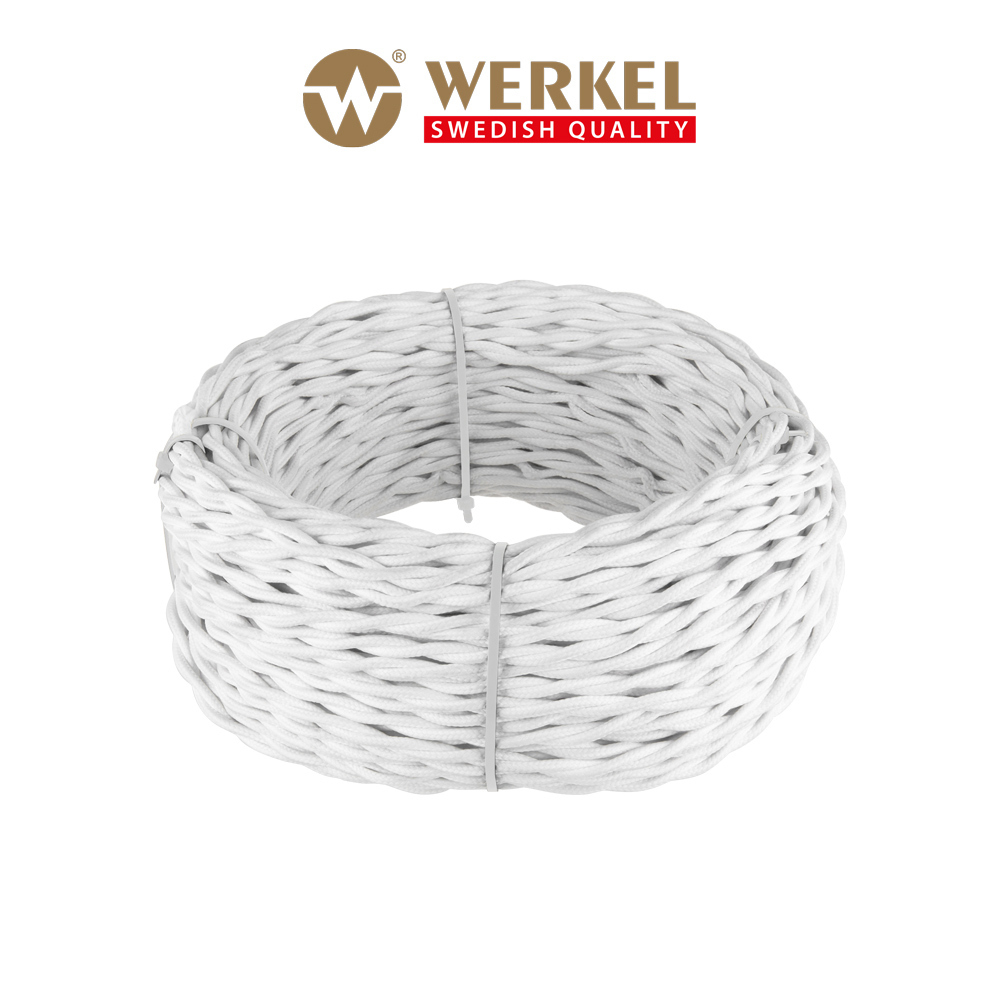 Изображение товара Ретро кабель витой Werkel 2x2.5 20 м цвет белый