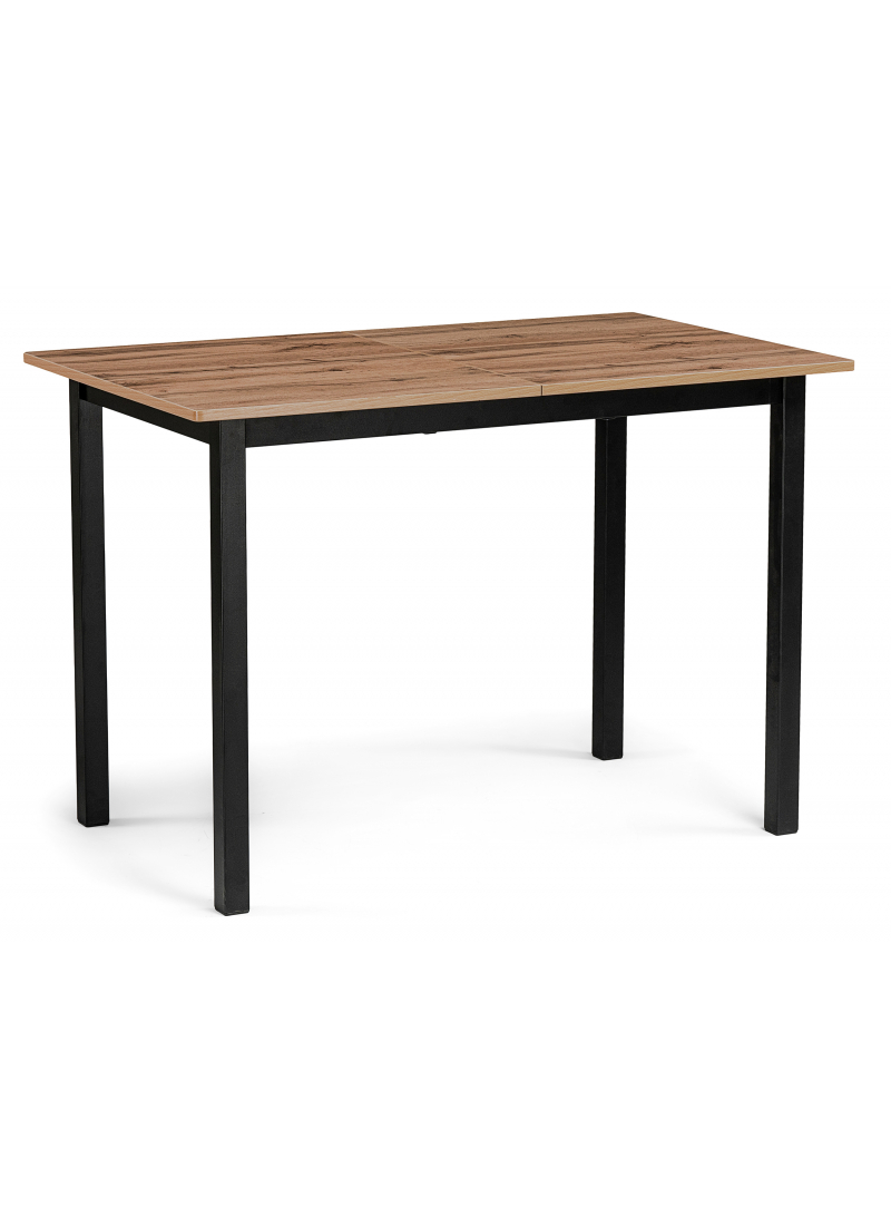 Изображение товара Кухонный раздвижной стол Woodville Аркон 110x110 см дуб вотан черный