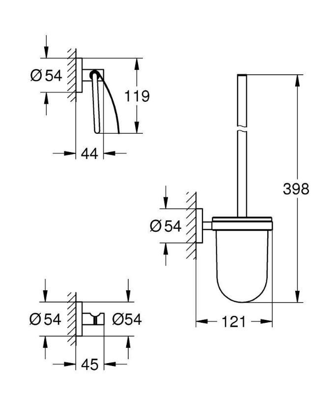 Изображение товара Набор аксессуаров для ванной комнаты Grohe Essentials 40407001 Изображение товара Набор аксессуаров для ванной комнаты Grohe Essentials 40407001