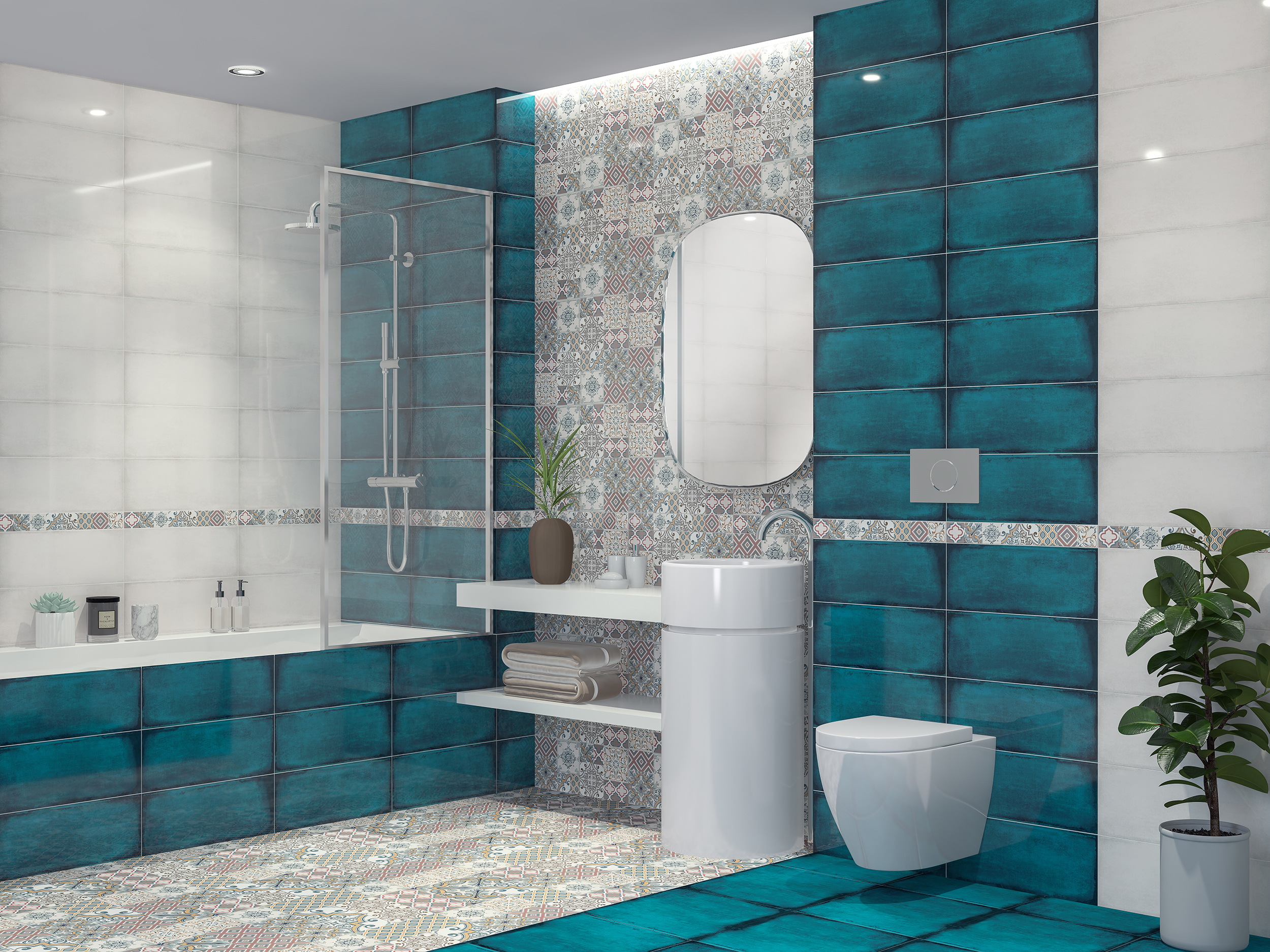 Изображение товара Керамогранит Azori Eclipse Ornament 420x420 бежевая 1.23м2 для внутреннего пола