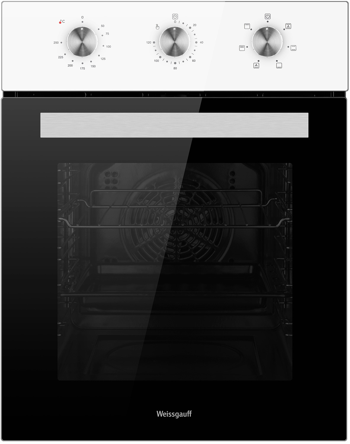 Изображение товара Встраиваемый духовой шкаф Weissgauff Eoy 456 WM 50 л белый с конвекцией и грилем