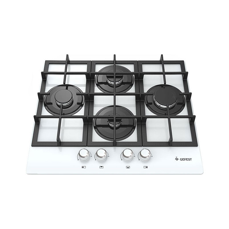 Изображение товара Газовая варочная панель Gefest ПВГ 2231 К12 4 конфорки белый встраиваемая