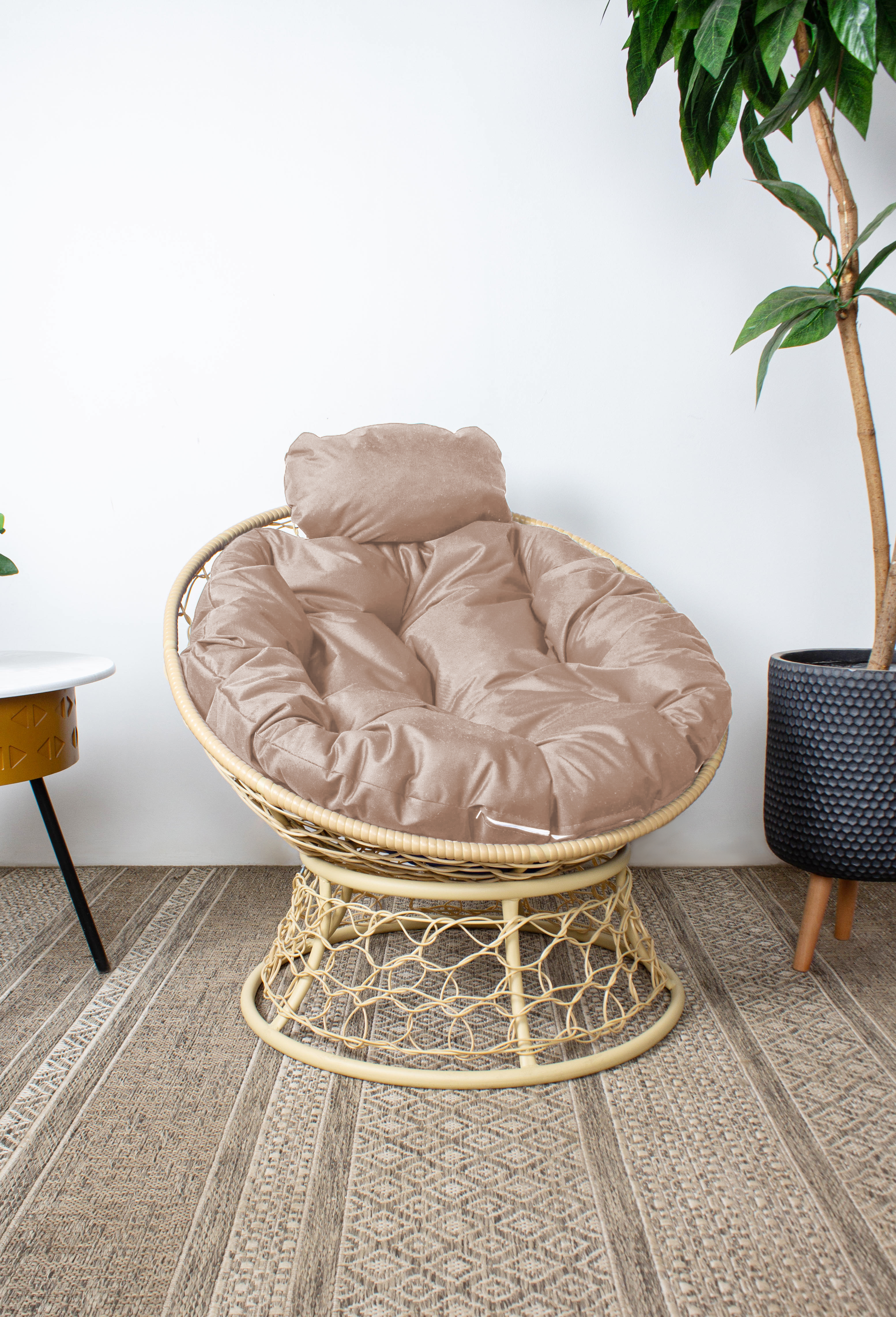 Изображение товара Кресло M-group 12890501 77 см x 58 см x 68 см искусственный ротанг бежевый