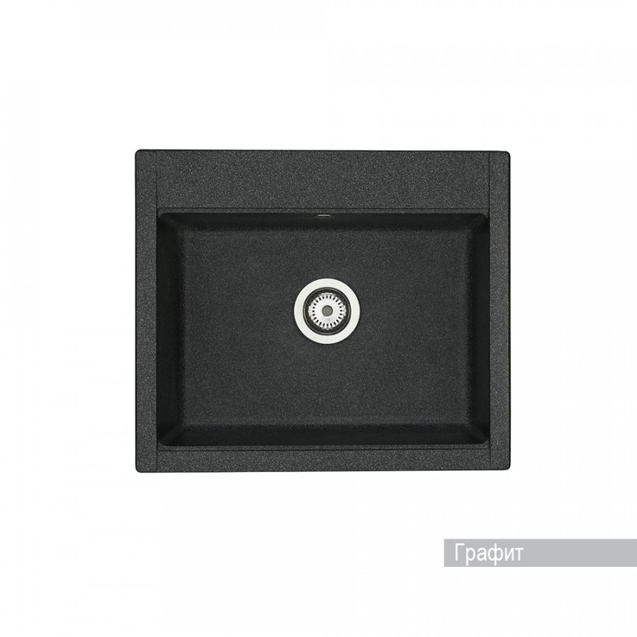 Изображение товара Мойка для кухни Aquaton Делия 1A715232LD210 60.2x51.7 см глубина чаши 200 см искусственный камень цвет темно-серый