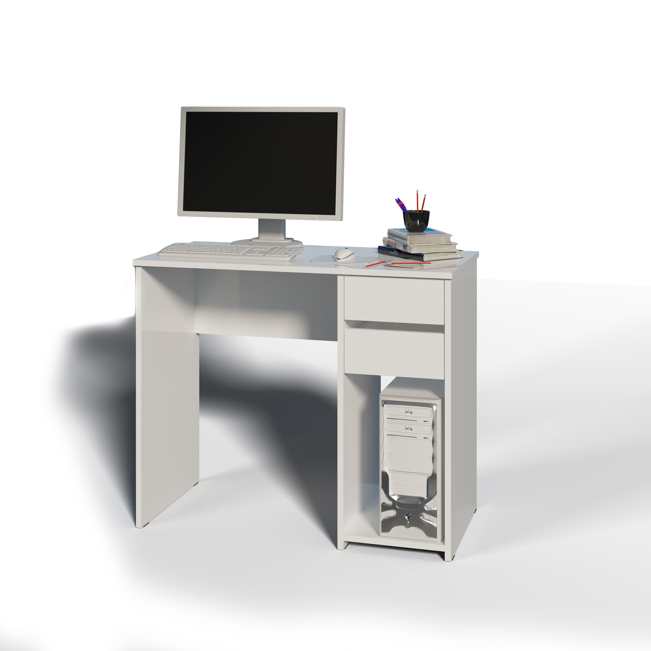 Изображение товара Стол Атмосфера Стол компьютерный 90x75x45 см ЛДСП цвет белый