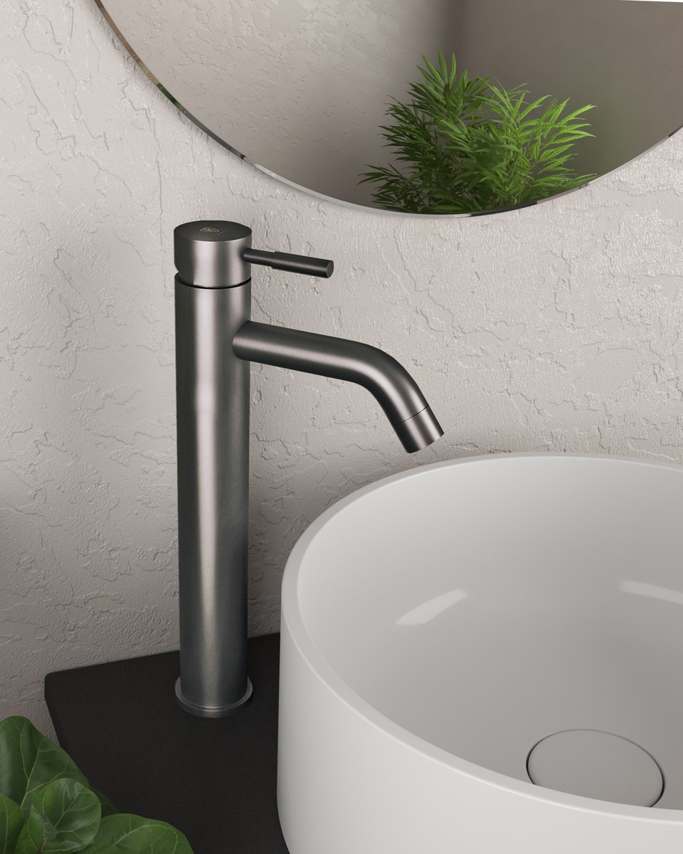 Изображение товара RUSH Melos SUS1101-12Grey — смеситель для раковины, рычажный, графит