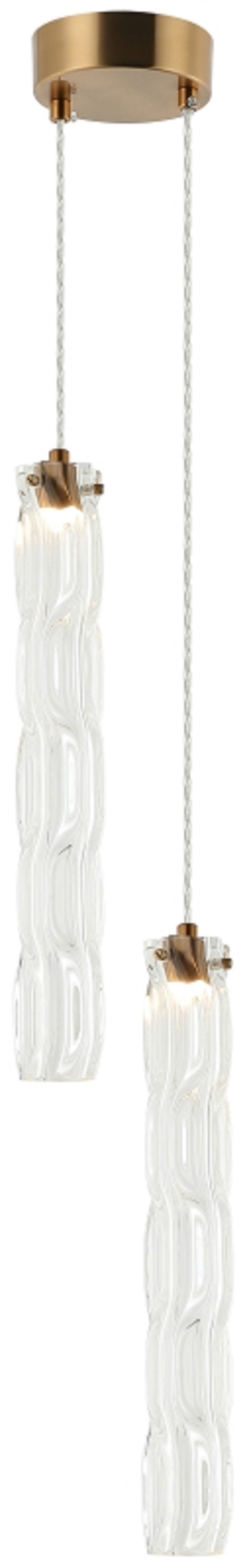 Изображение товара Светильник подвесной светодиодный Stilfort Still Sf2163-05-02wp 5 м² теплый белый желтый свет цвет бронза/прозрачный