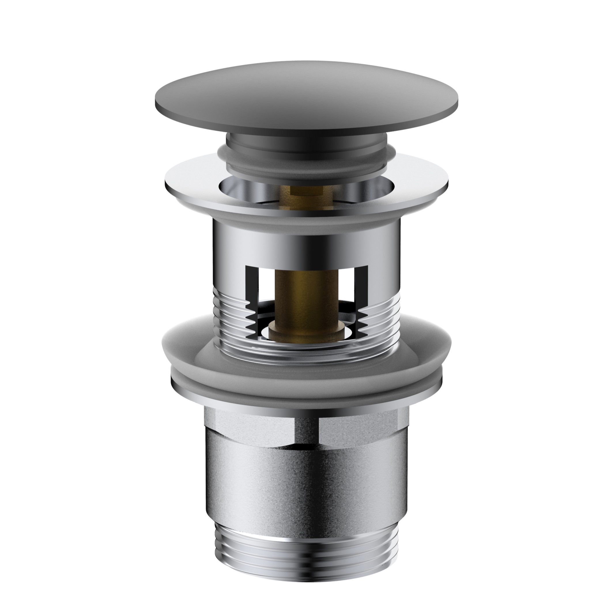 Изображение товара Vincea DPU-1B01GM донный клапан 40 мм клик-клак серый