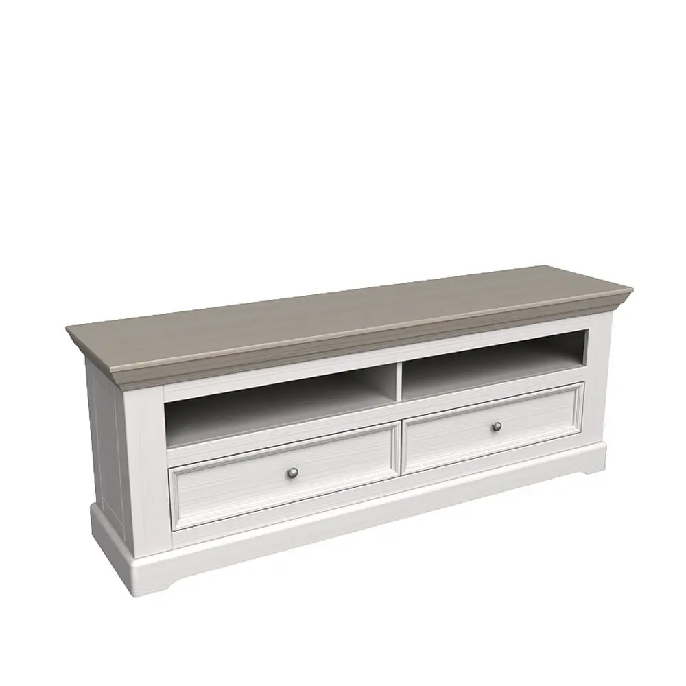 Изображение товара Тумба под телевизор Дом мебели из сосны 20000008808 169x63x42 см Массив сосны цвет белый