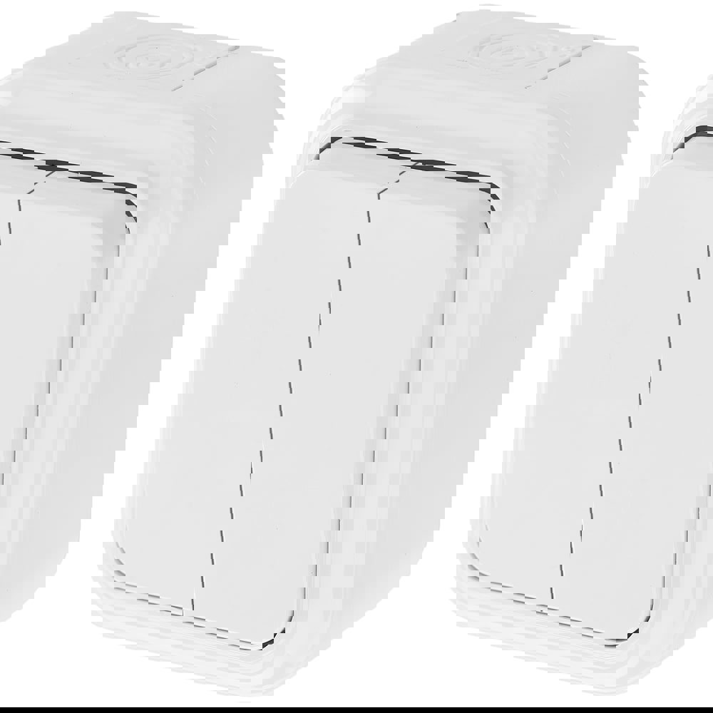 Изображение товара Выключатель накладной Bylectrica Пралеска аква А56-224 2 клавиши цвет белый