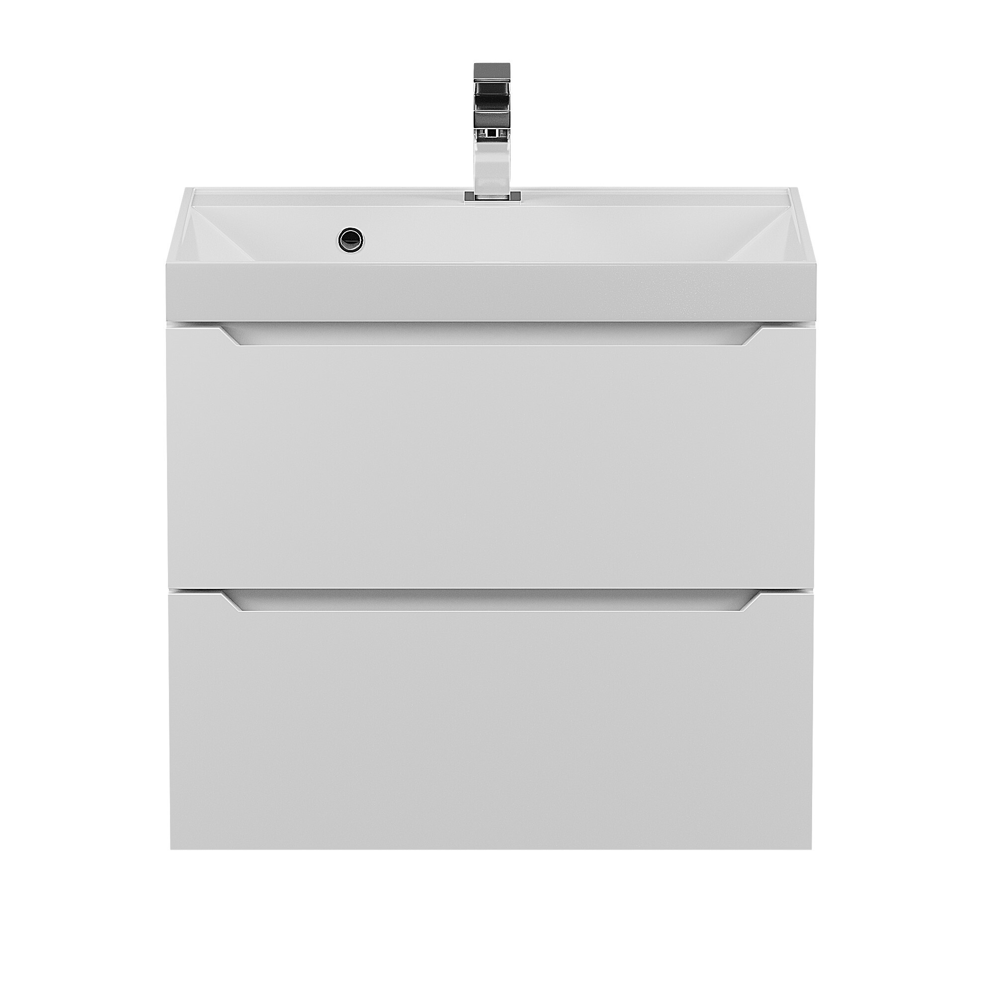 Изображение товара Подвесная тумба под раковину Uperwood Tanos 60 см белая с дву ящиками