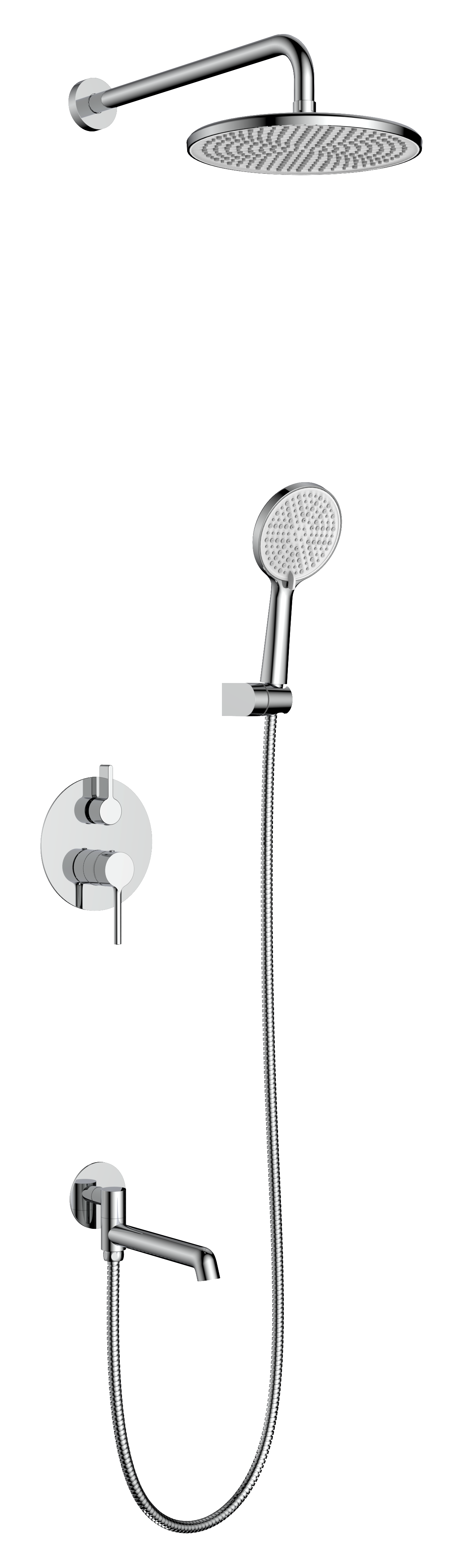 Изображение товара Душевая система скрытого монтажа RAGLO R20.27 хром с верхним душем 250мм и 3 режимами