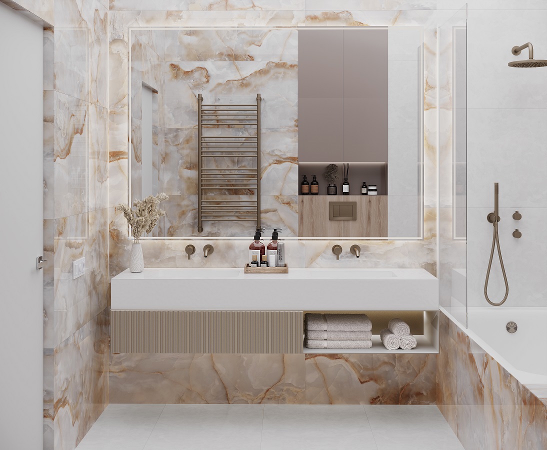 Изображение товара Керамогранит Laparet Musica Candy 60x120 см бежевый пол и стены