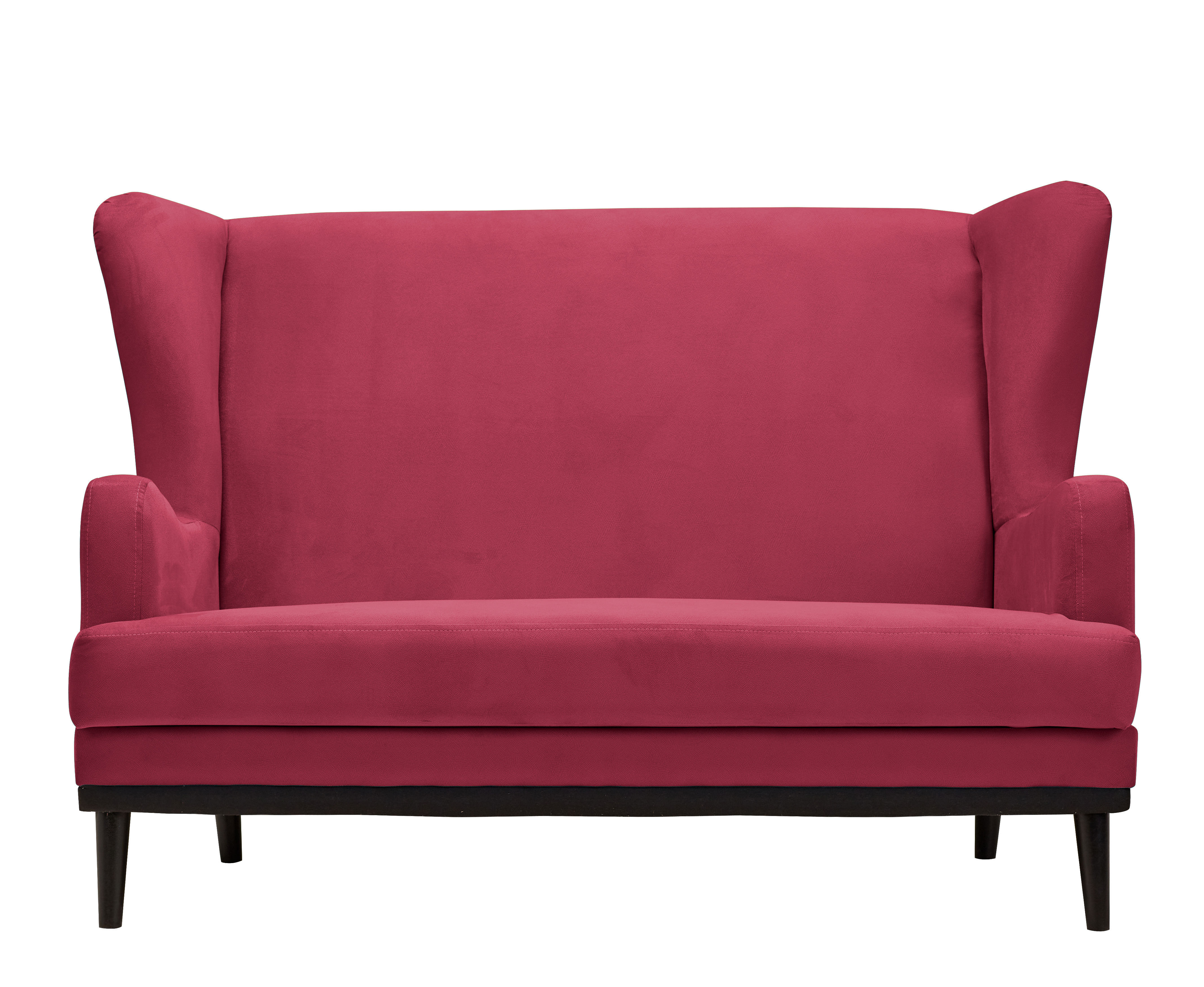 Изображение товара Маленький диван Вегас из велюра с массивом дерева, 145x90x92 см, красный