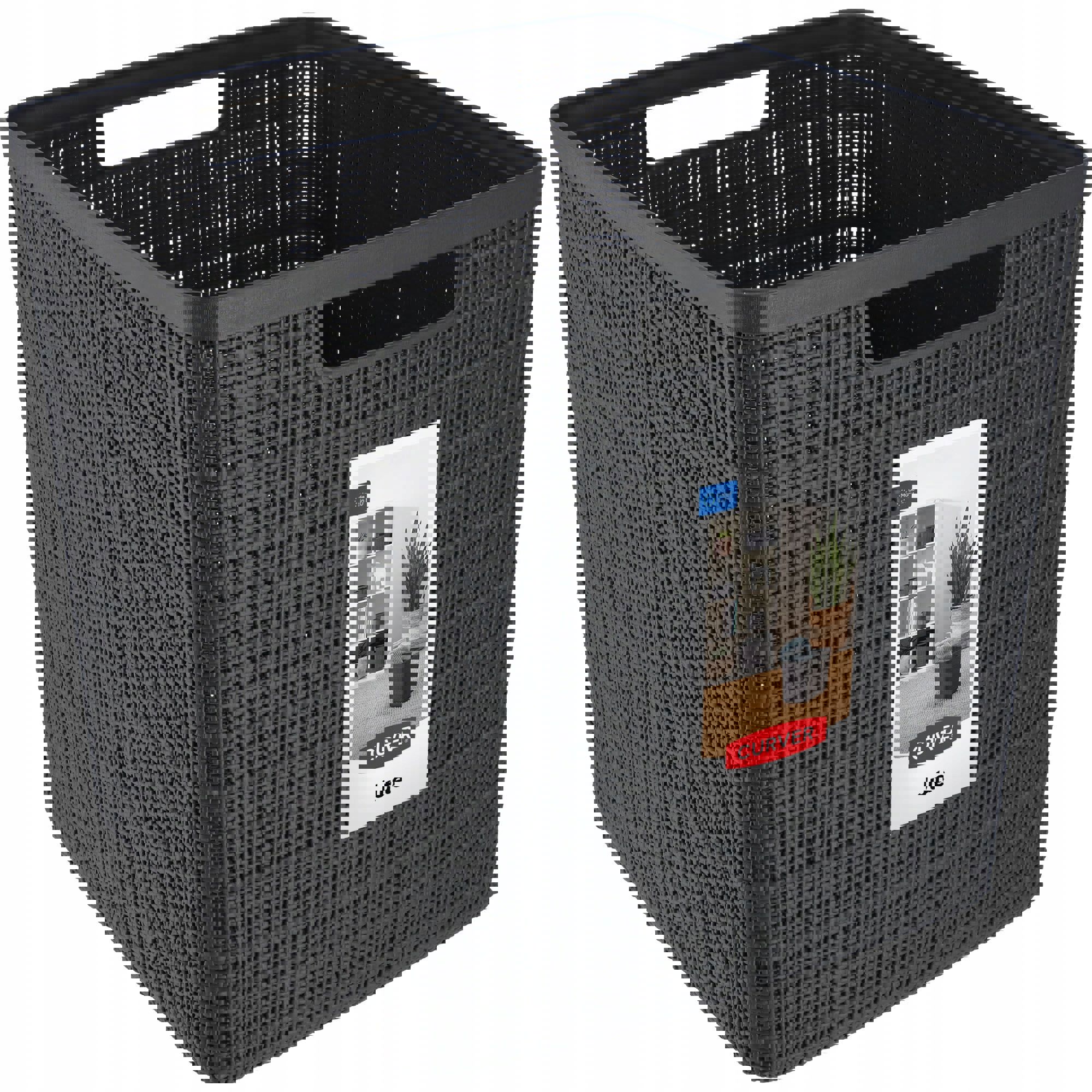 Изображение товара Корзина для ванной комнаты Curver Jute 28x27x28см цвет серый, серебристый