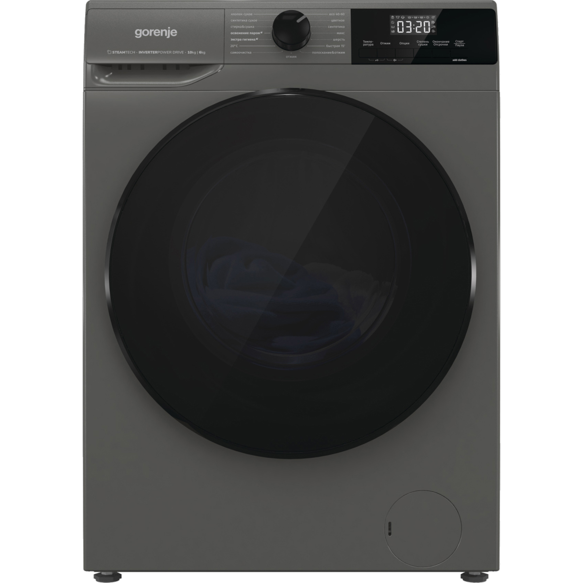 Изображение товара Стиральная машина с сушкой Gorenje WDLA1014 загрузка 10 кг цвет титан