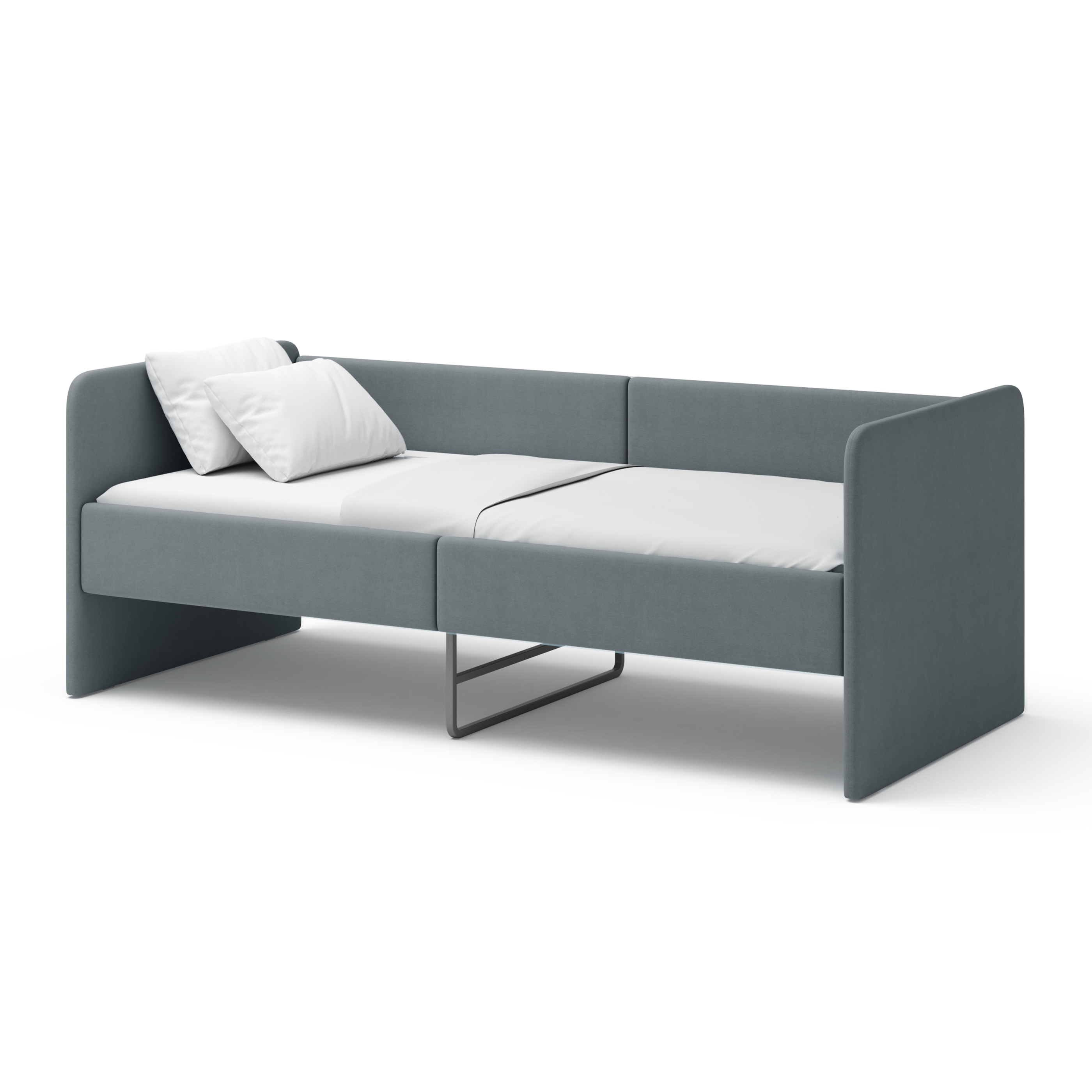 Изображение товара Детская кровать Romack Донни 160x70 см серый микровелюр для детей от 2 лет