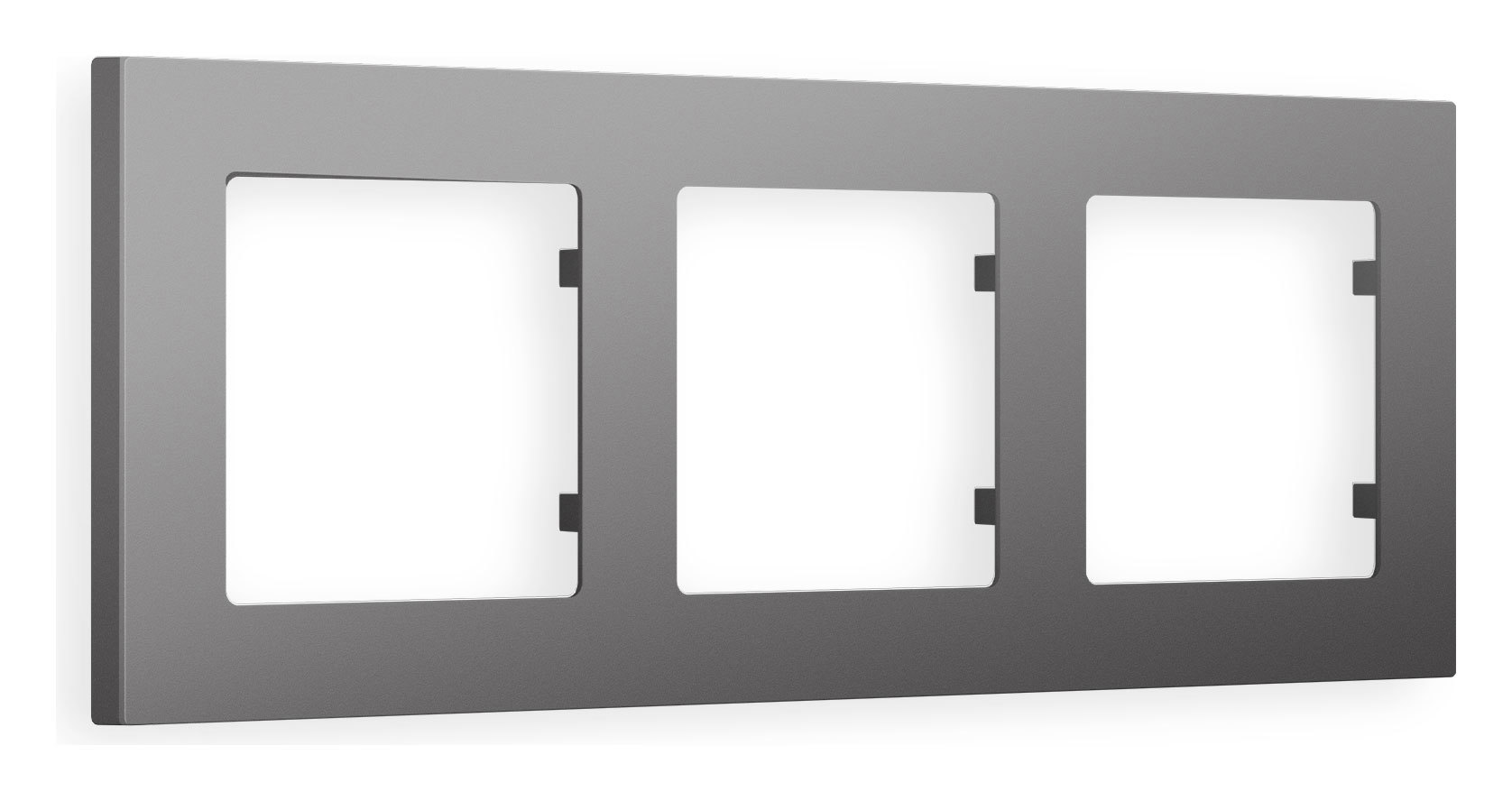Изображение товара Рамка для розеток и выключателей Ambrella volt Alfa Techno AF220653 3 поста цвет антрацит серый
