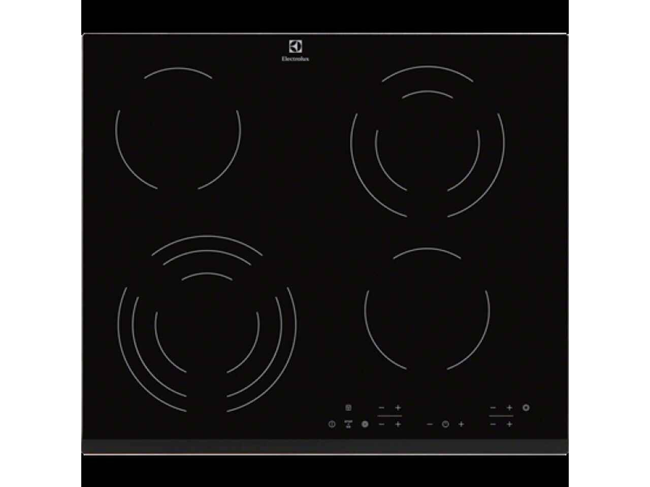 Изображение товара Электрическая варочная панель Electrolux EHF 6343 FOK 59 см 4 конфорки черный стеклокерамика