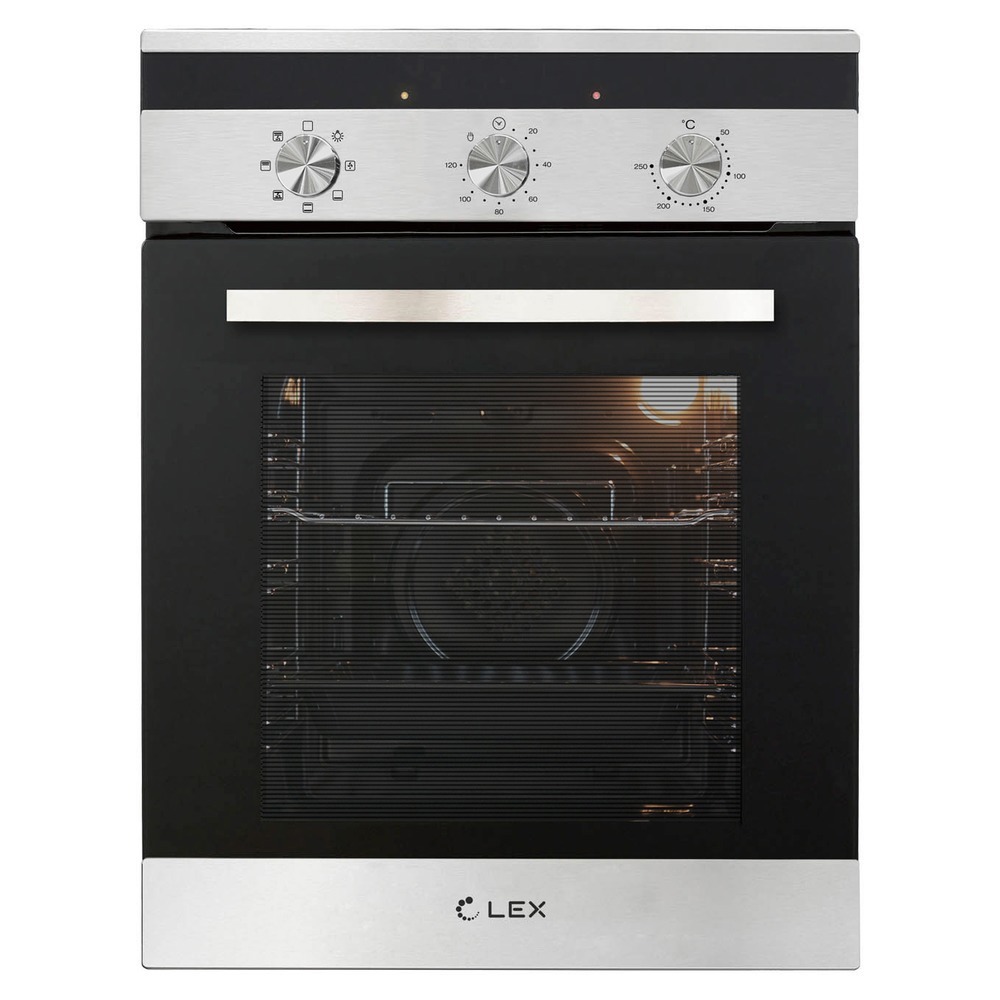 Изображение товара Электрический встраиваемый духовой шкаф Lex Edm 4570 Ix 41.5x60x56 см цвет нержавеющая сталь