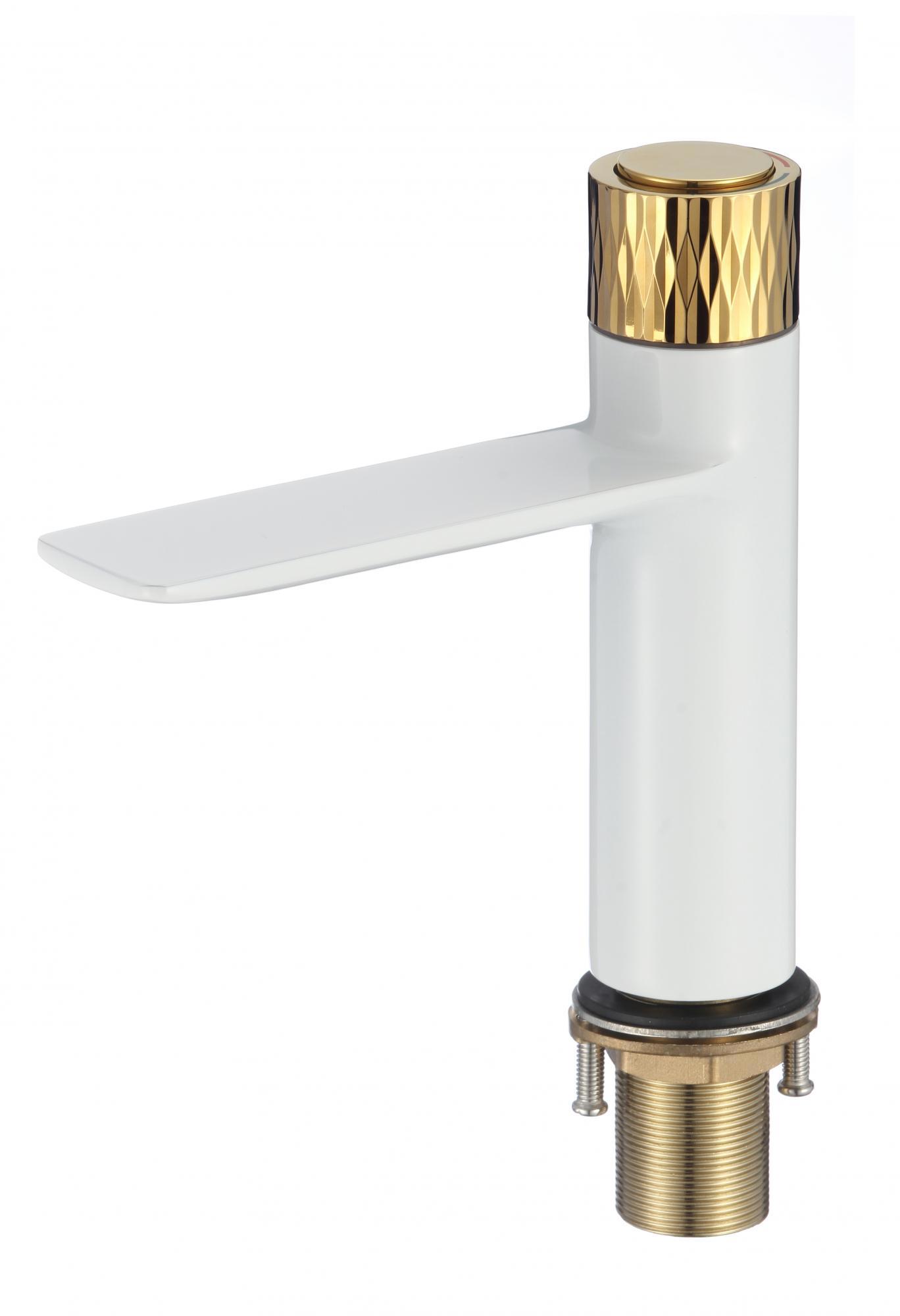 Изображение товара Смеситель Savol S-601810WB однорычажный Белый-Золото