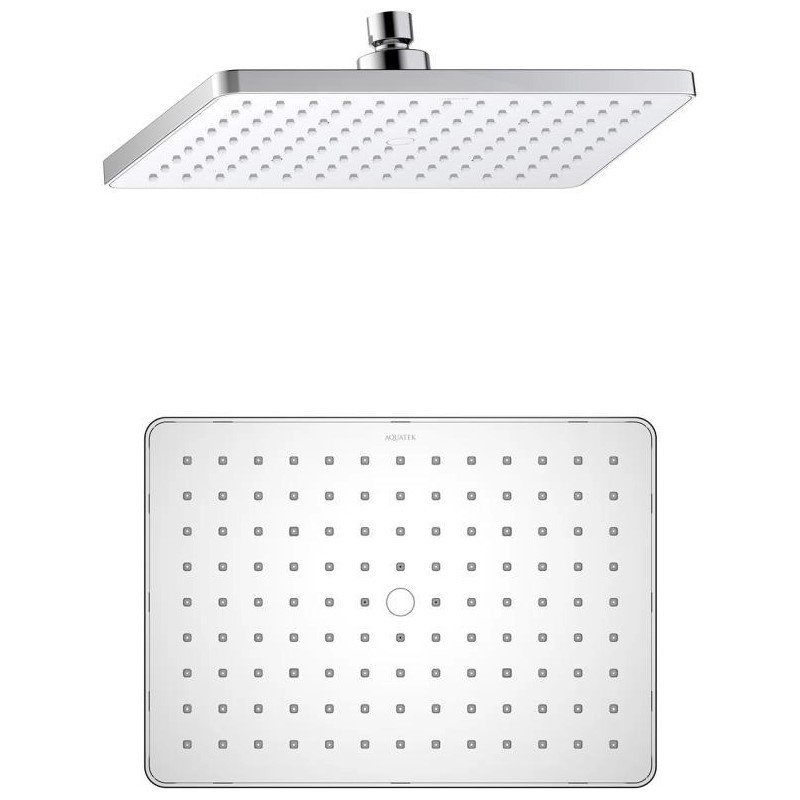 Изображение товара Aquatek AQ2087CR Верхняя лейка душа прямоугольная хром 260x188x68 мм один режим