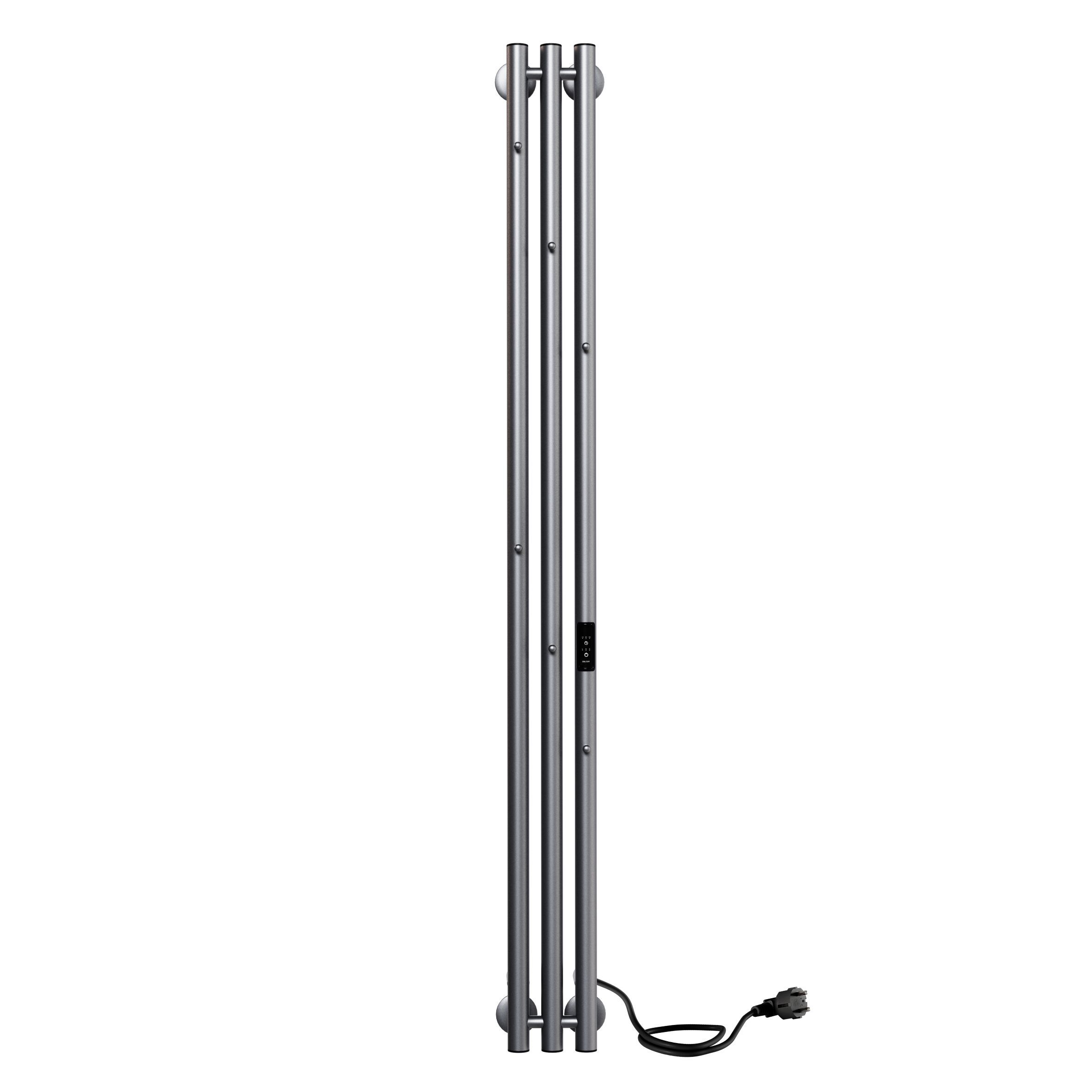 Изображение товара Электрический полотенцесушитель MYSPACE Bueno 130x1500 мм 65 Вт графит металлик