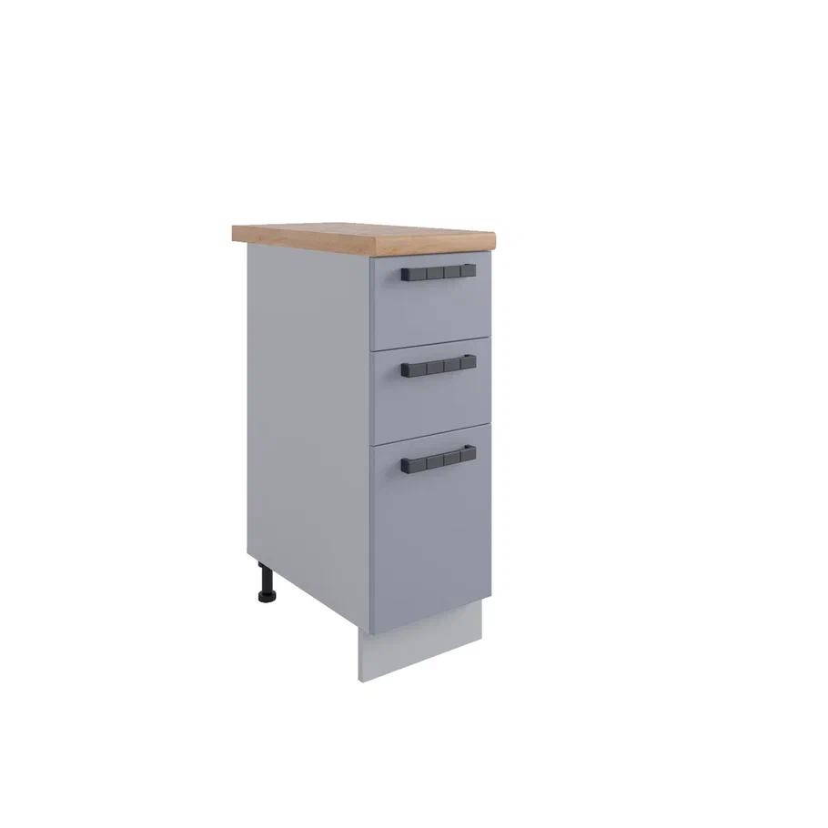 Изображение товара Кухонный шкаф напольный Nova 30x81.6x60 см из ЛДСП белый с ящиками