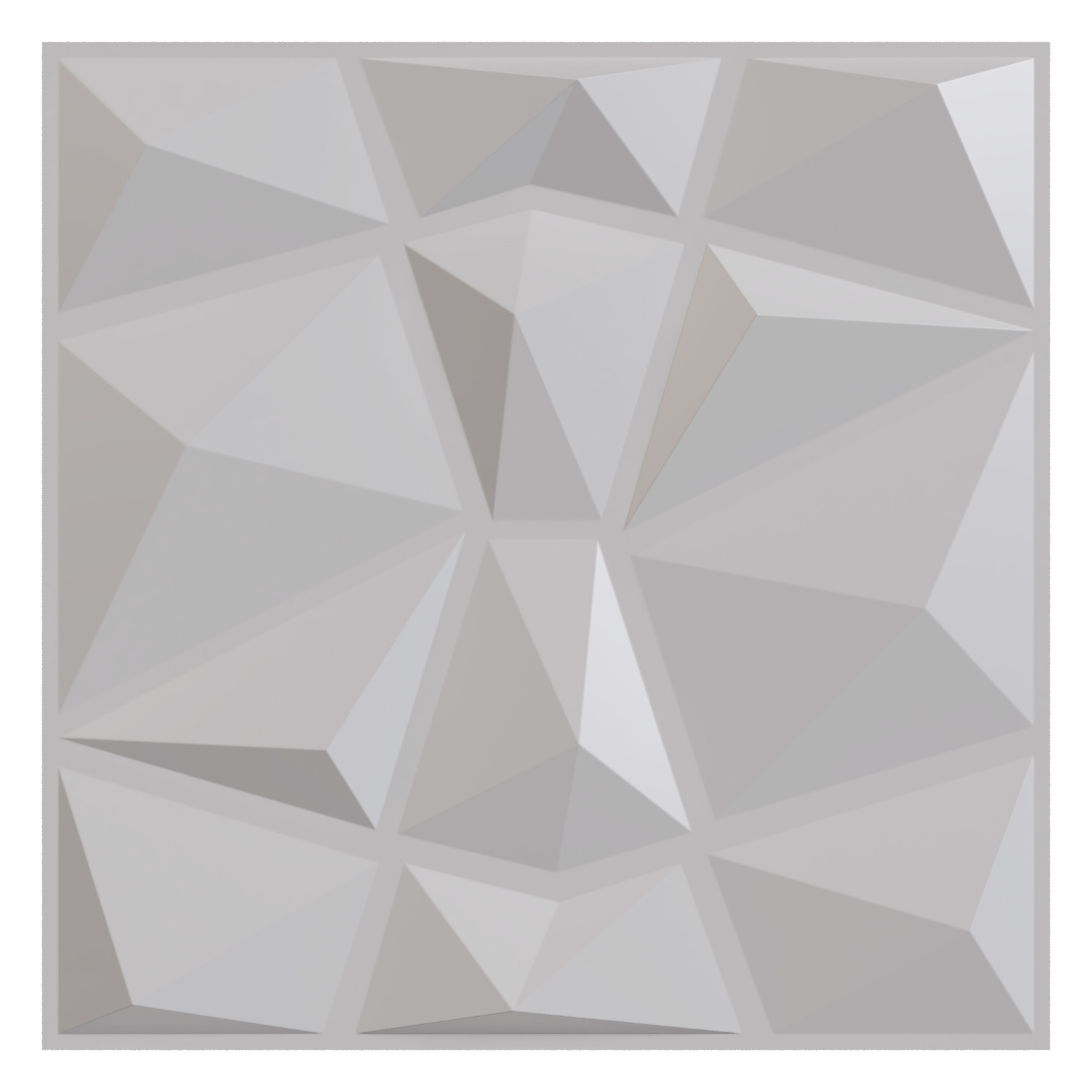 Изображение товара Стеновая 3D панель Скала белый 500x500x30 мм, 3 м², 12 шт