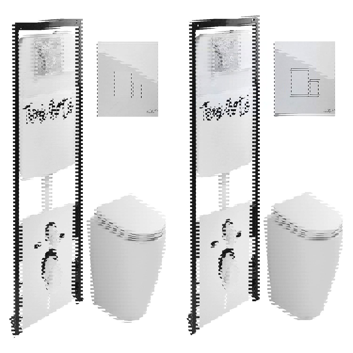 Изображение товара Комплект инсталляции и унитаза TONI ARTI TA-01 Russi с кнопкой Tocco TA-0061