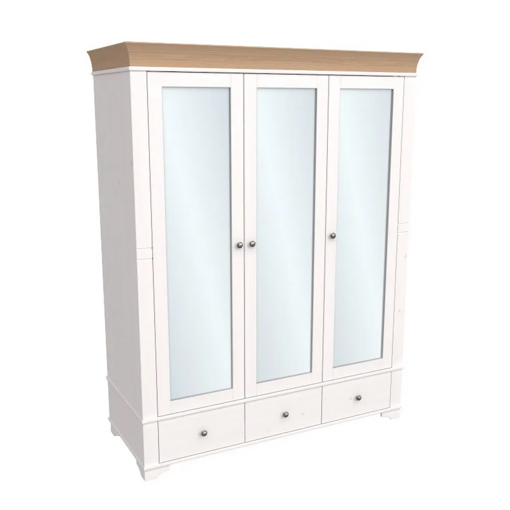 Изображение товара Шкаф распашной ДОМ МЕБЕЛИ ИЗ СОСНЫ 160x205 см белый/антик