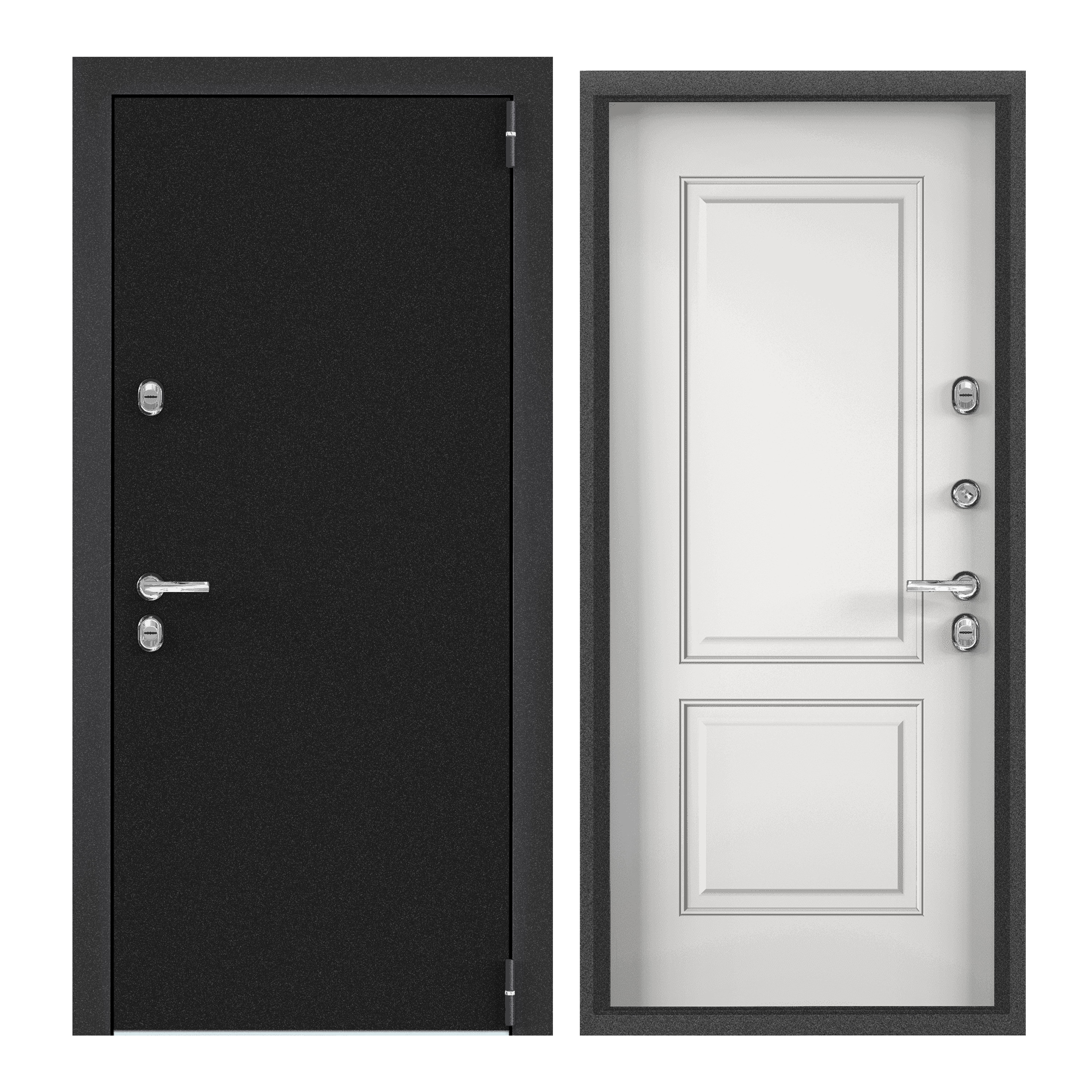 Изображение товара Входная дверь TOREX Village advanced 210x95 см темно-серый/белый