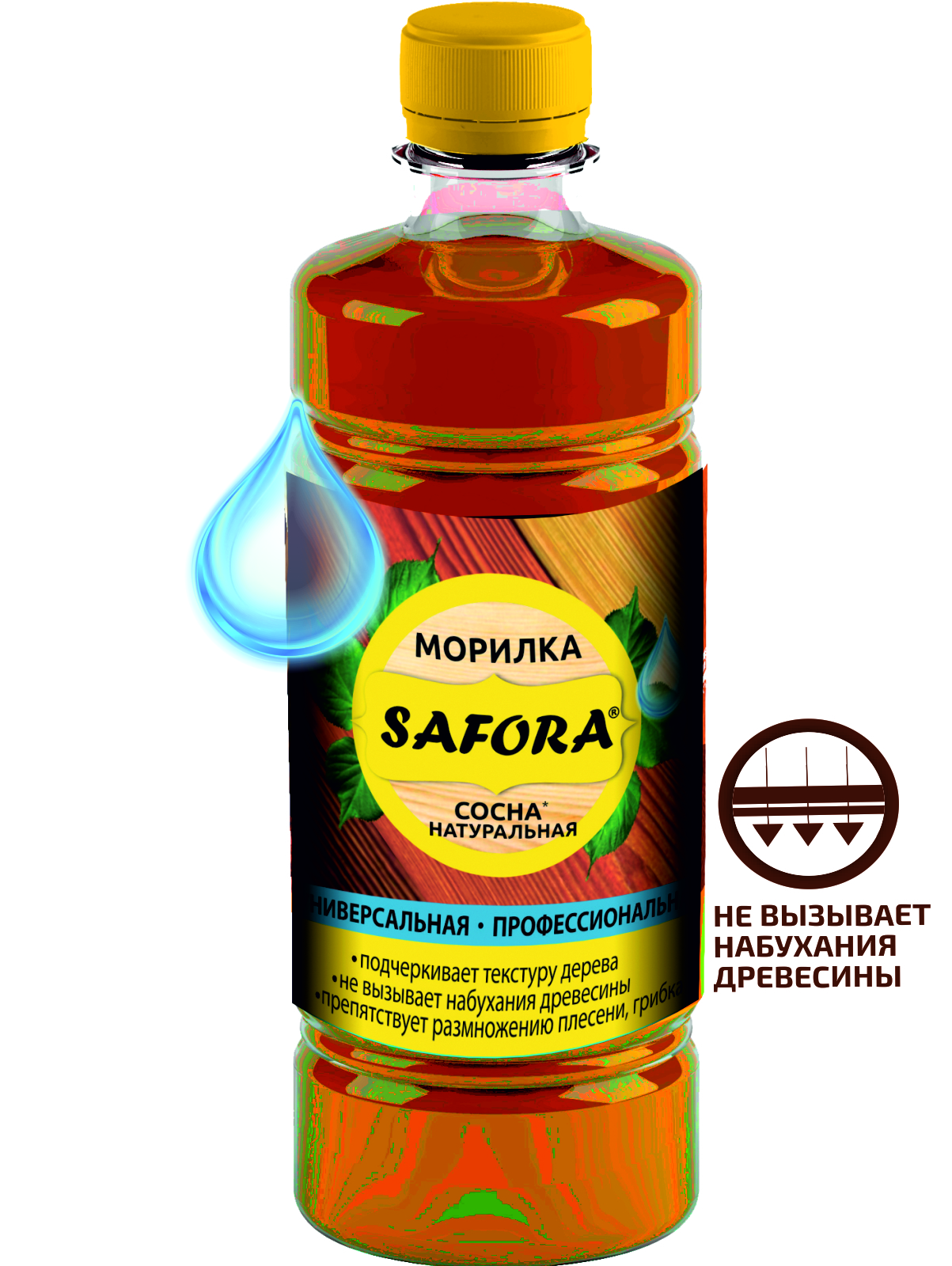 Изображение товара Морилка профессиональная Safora цвет сосна 0.5 л