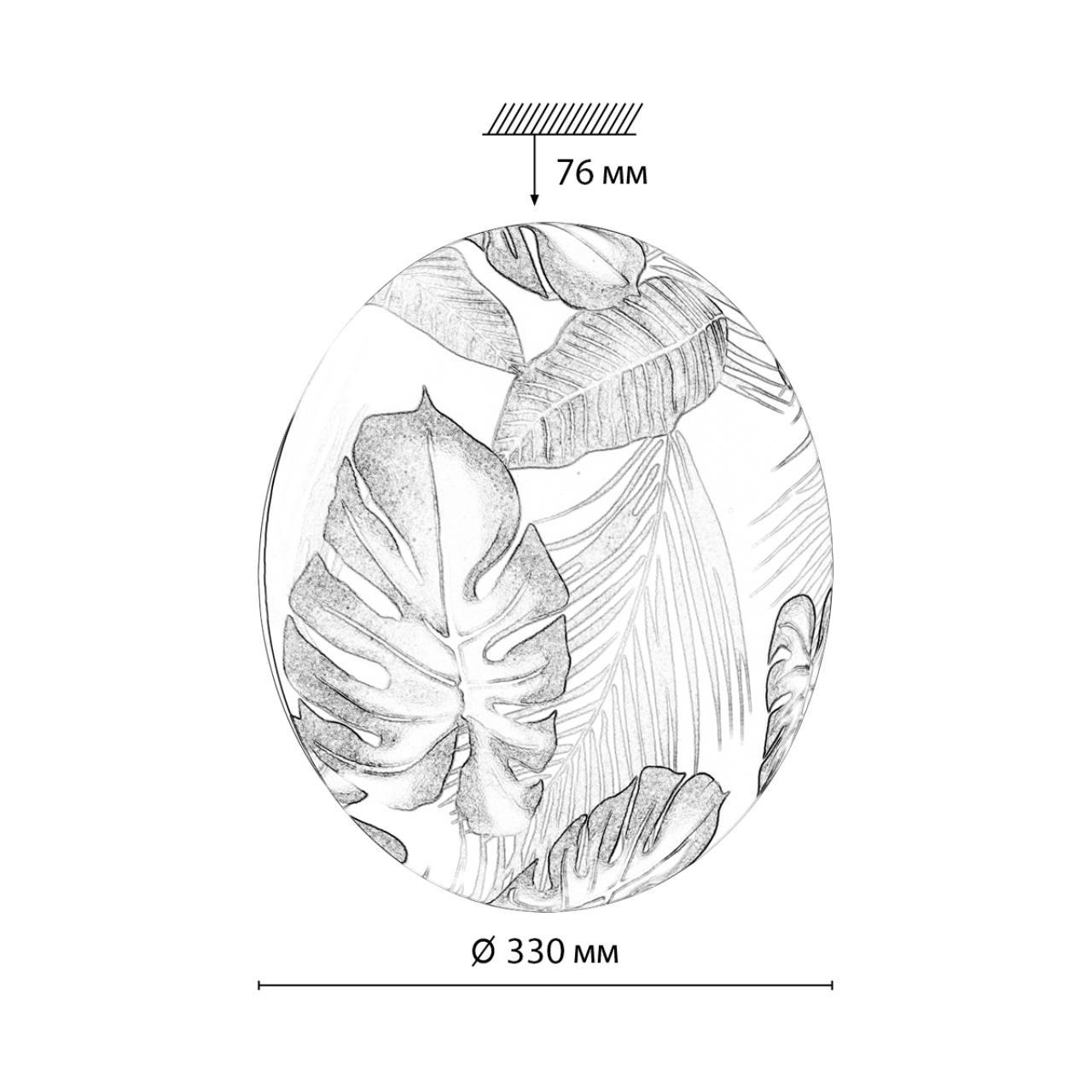 Изображение товара Настенно-потолочный светильник Сонекс Flori 11 м² нейтральный белый свет