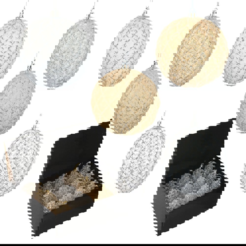 Изображение товара Набор елочных шаров 744581 Восточная сказка 8 см ПВХ жёлтый/золотой 12 шт