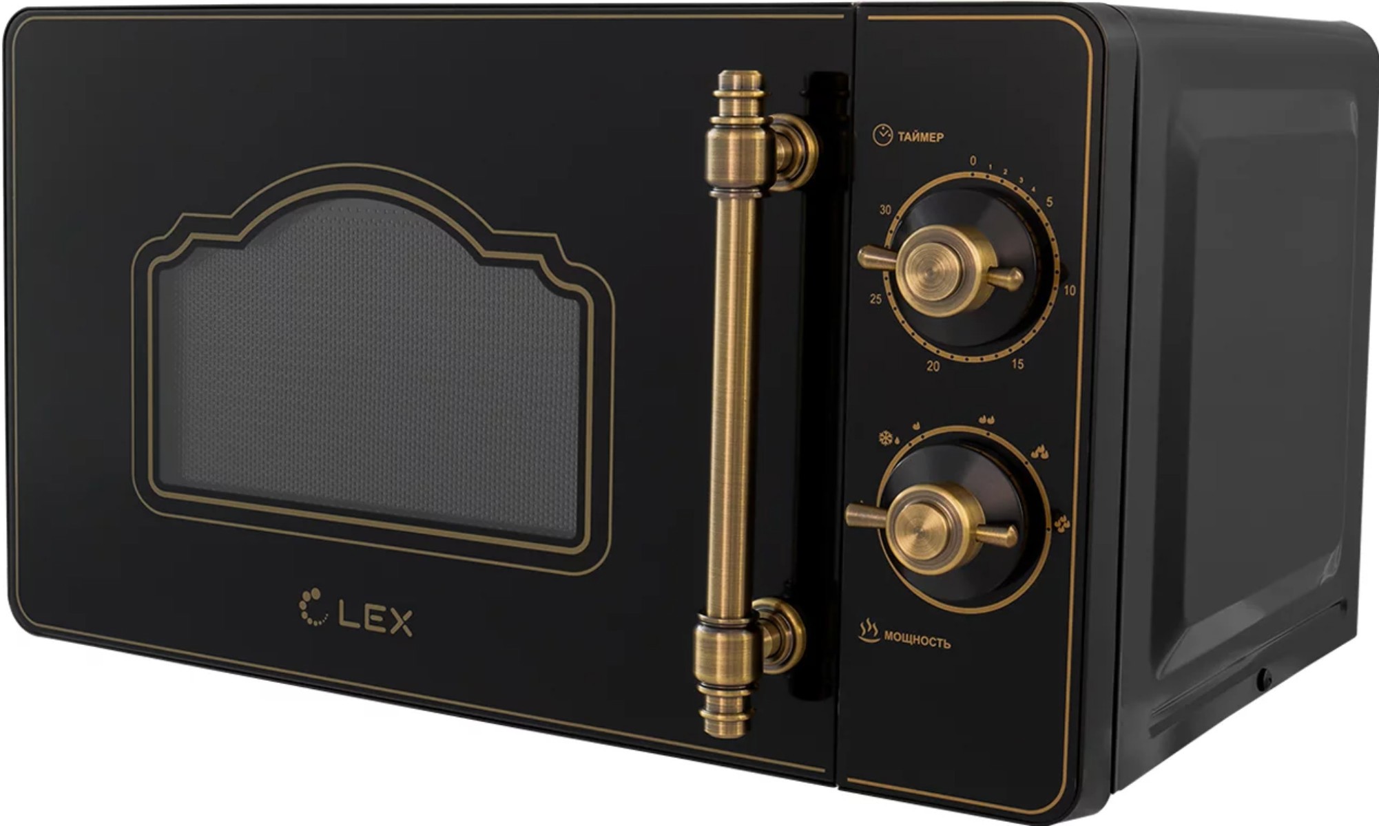 Изображение товара Отдельностоящая микроволновая печь Lex FSMO M.02 BL 20 л черный ретро стиль