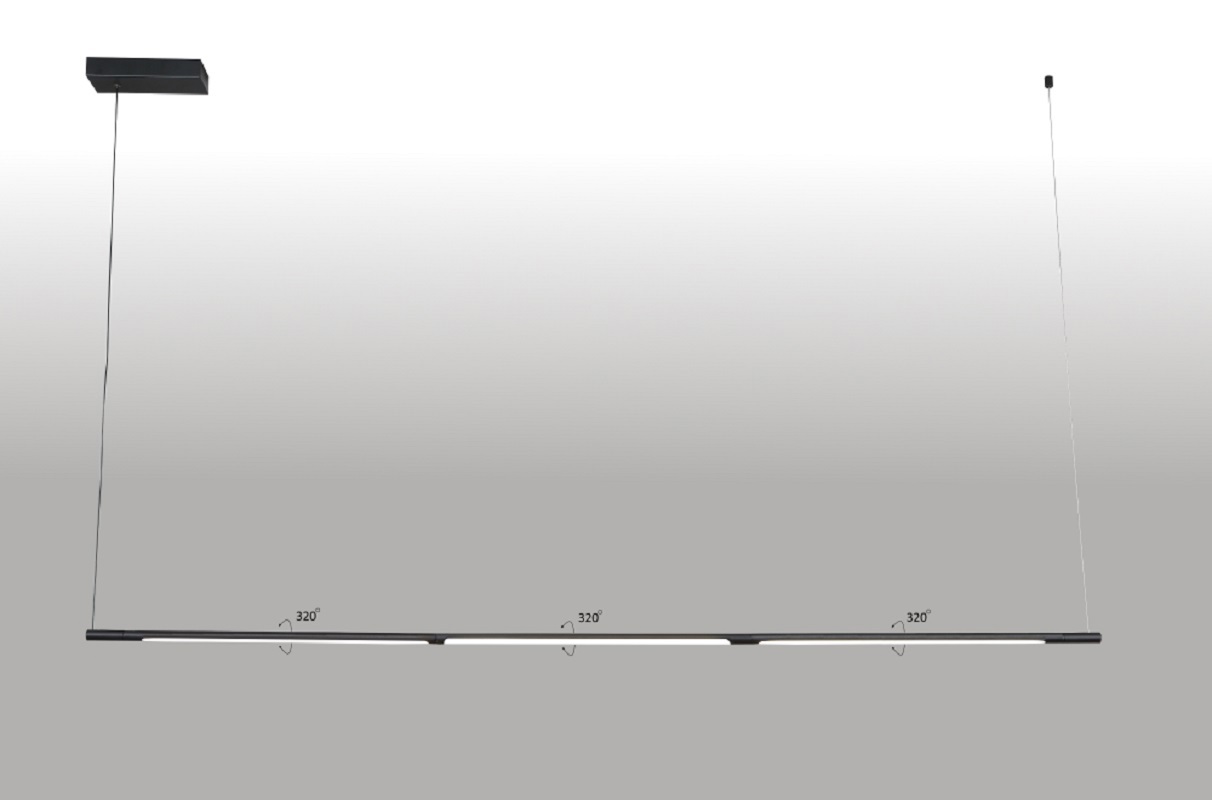 Изображение товара Люстра подвесная светодиодная Crystal lux Largo sp33w L1770 black 7 м² теплый белый