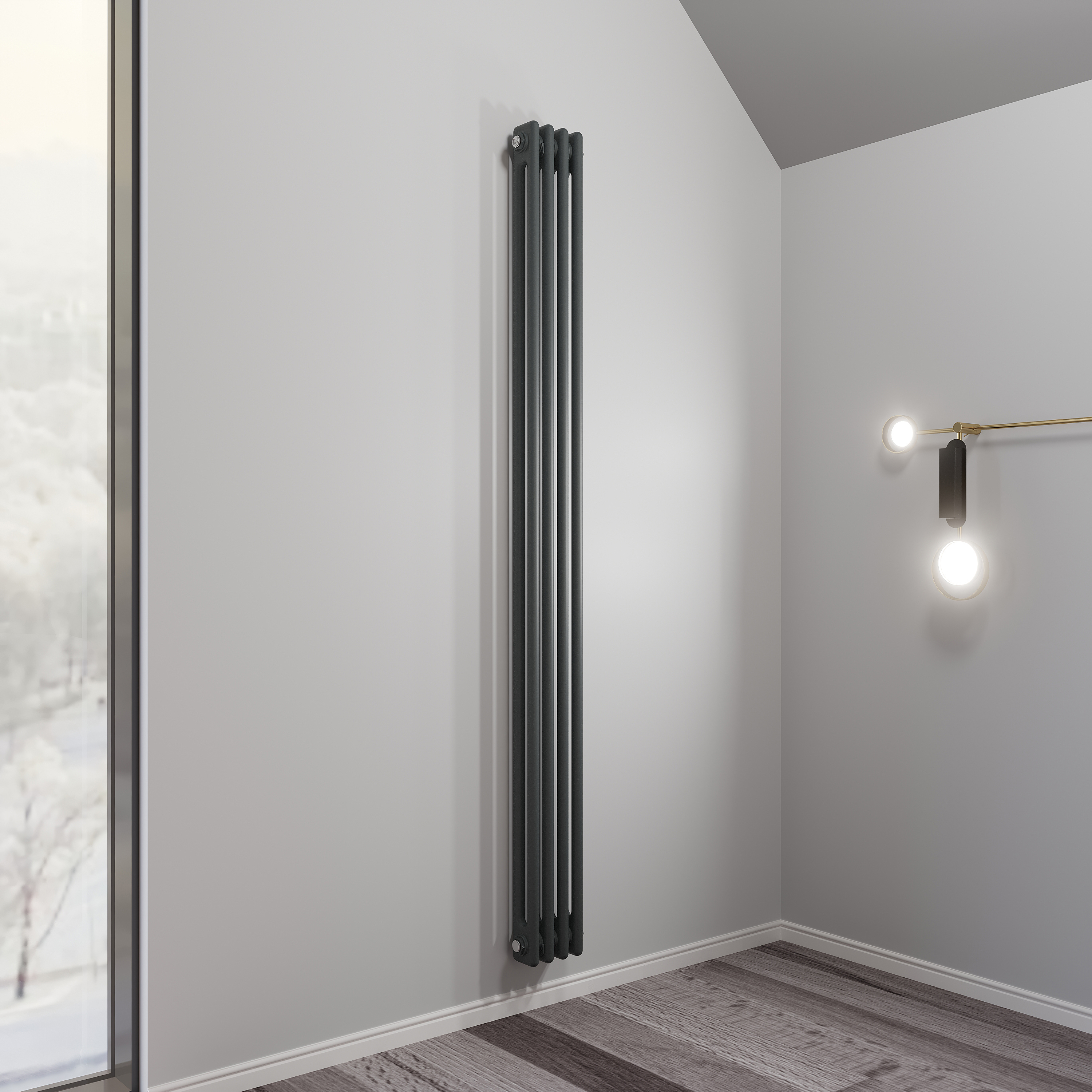 Изображение товара Радиатор трубчатый Faberg Extra 2 4 секции стальной серый